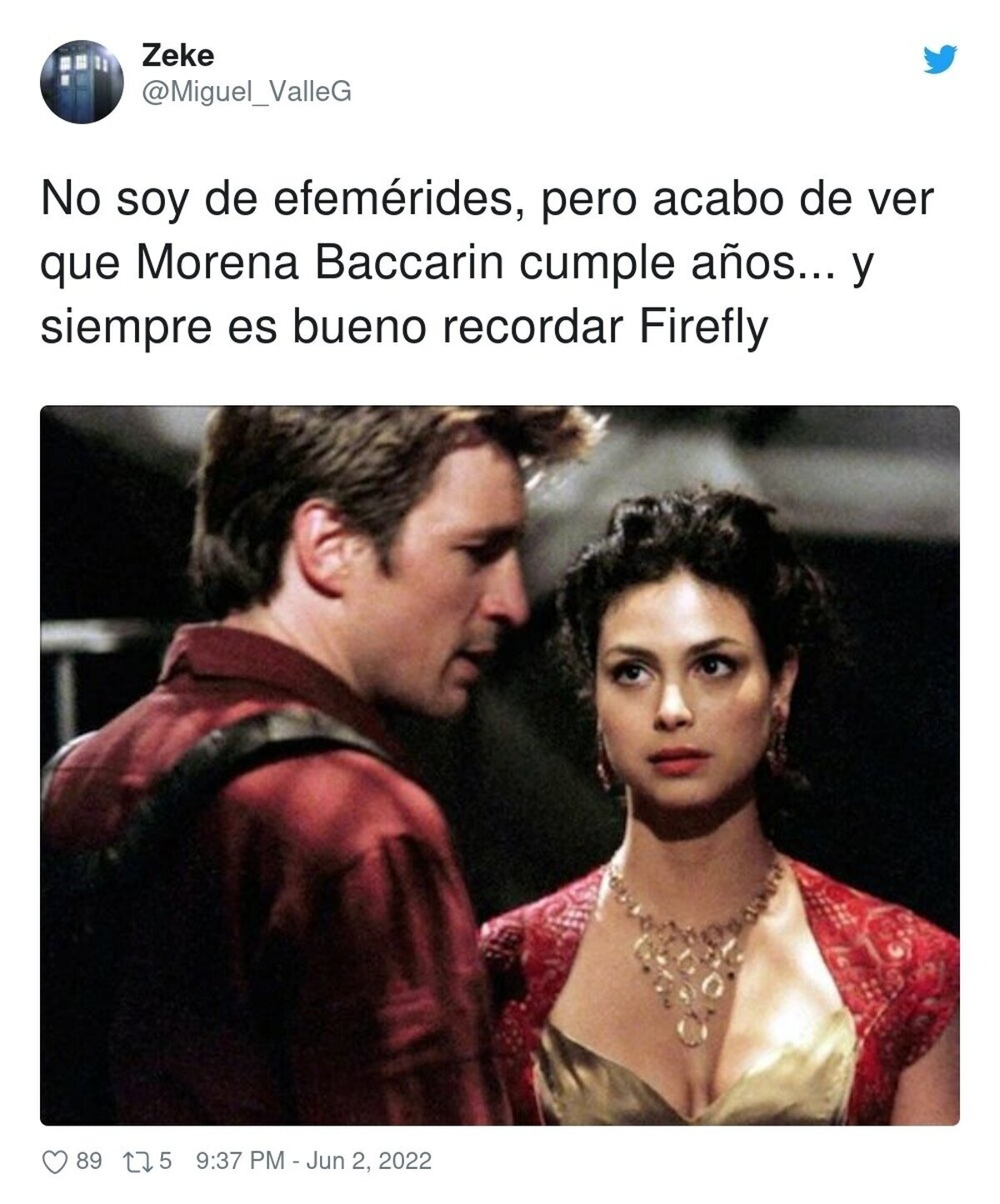 Y a la propia Morena Baccarin, claro!