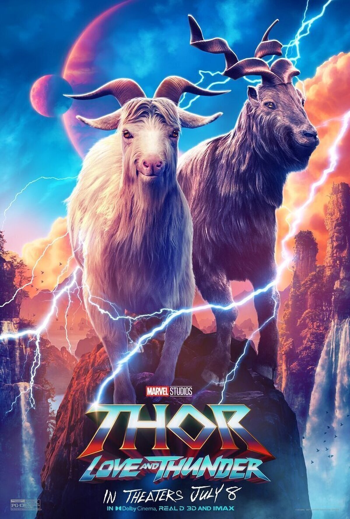 ¡También hay póster individual de las cabras de Thor! JAJAJAJA #ThorLoveAndThunder  