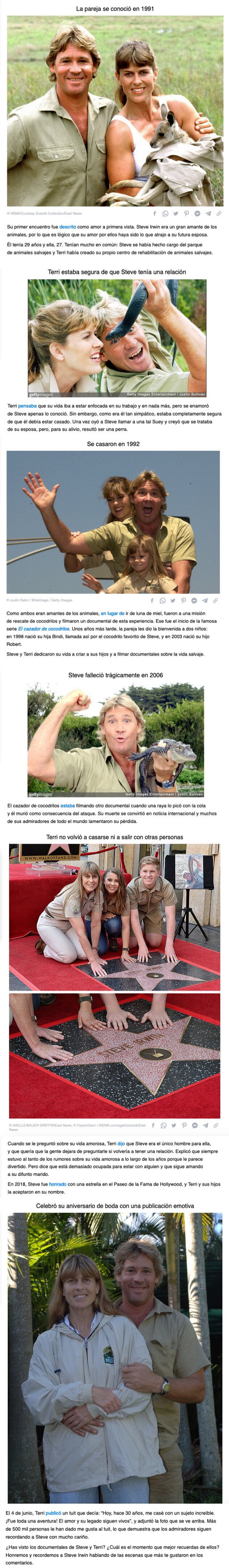 GALERÍA: Terri Irwin homenajea a su difunto marido, Steve Irwin, y explica por qué no volvería a casarse