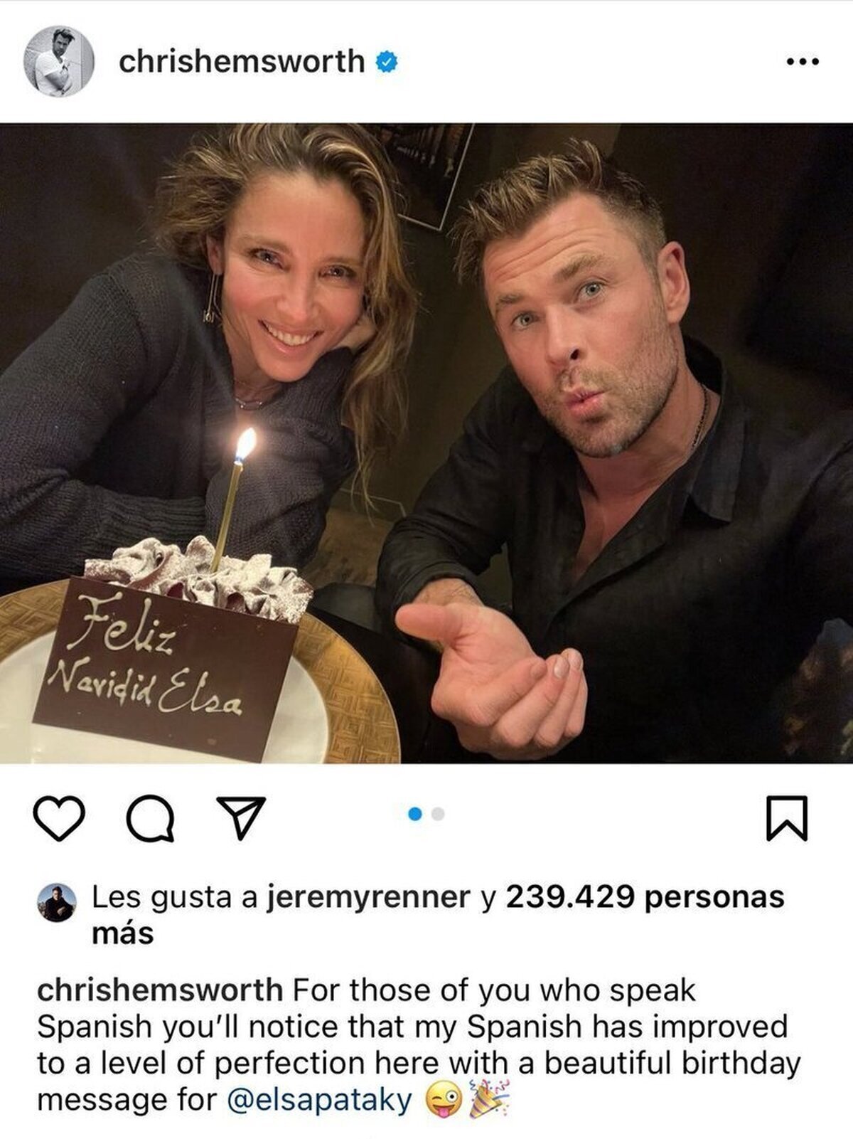 “Feliz Navidid Elsa”
