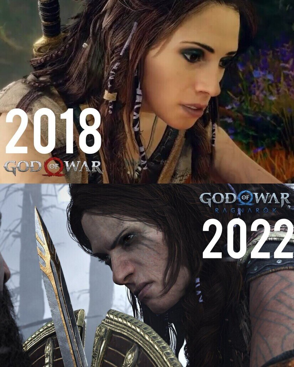 Evolución de Freya en God of War