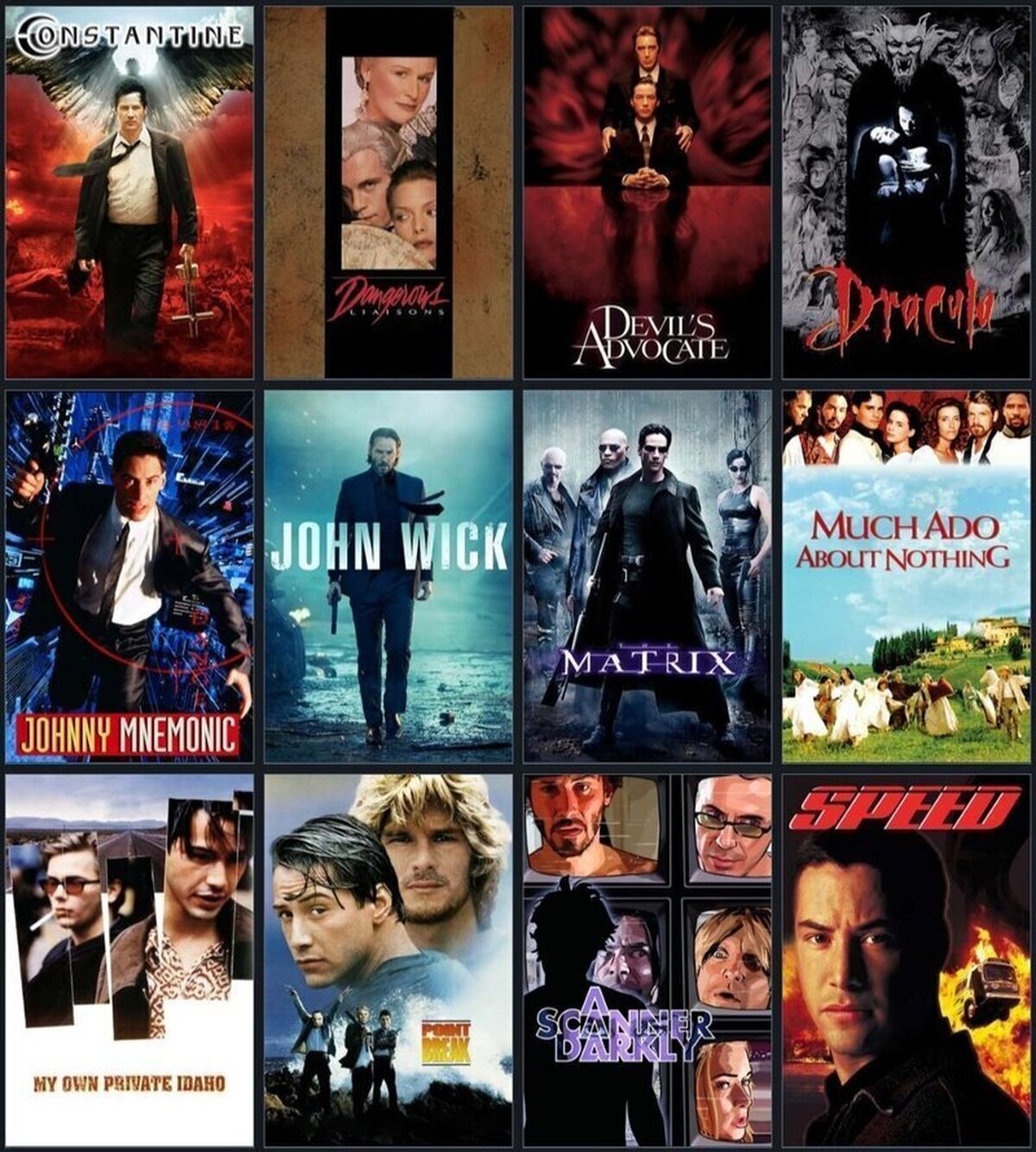Solo puedes escoger 2 películas de Keanu