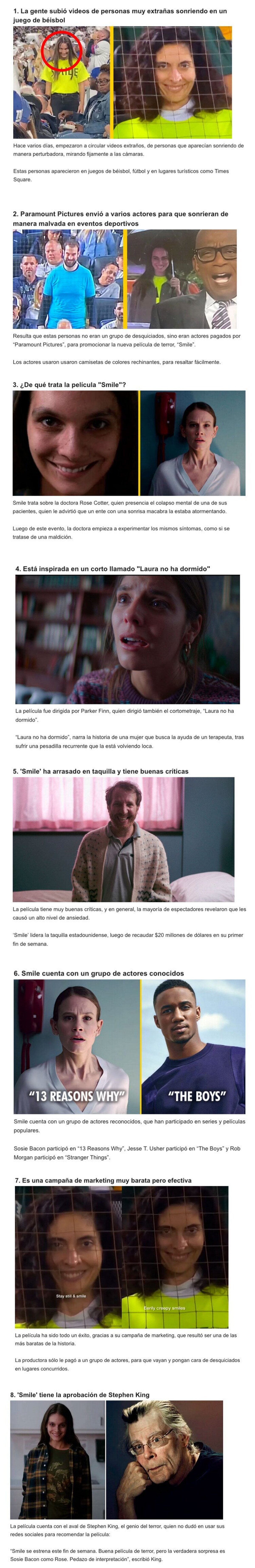 GALERÍA: 8 Curiosidades sobre la espeluznante promoción de la película “Smile”