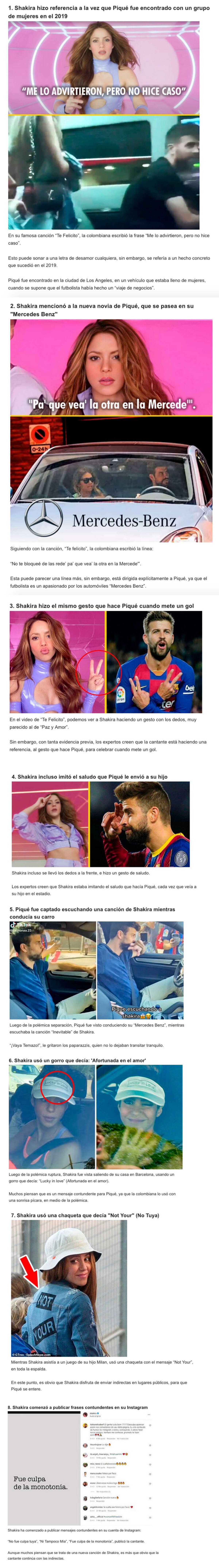 GALERÍA: 8 Indirectas que Shakira y Piqué se han enviado desde su separación