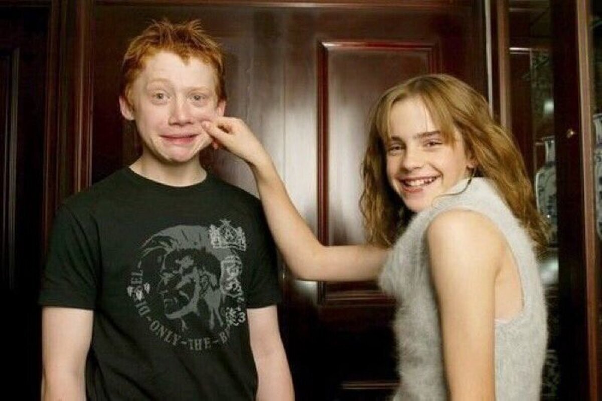 Rupert y Emma detrás de las cámaras 