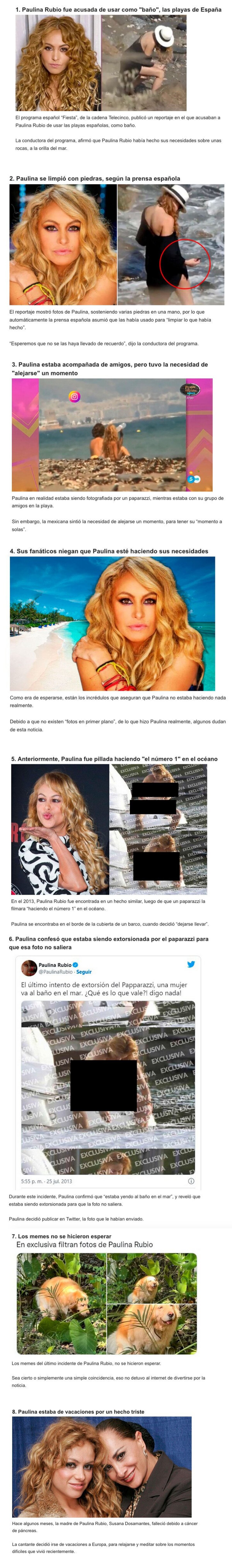 GALERÍA: 8 cosas sobre la polémica de Paulina Rubio “haciendo sus cosas” en la playa