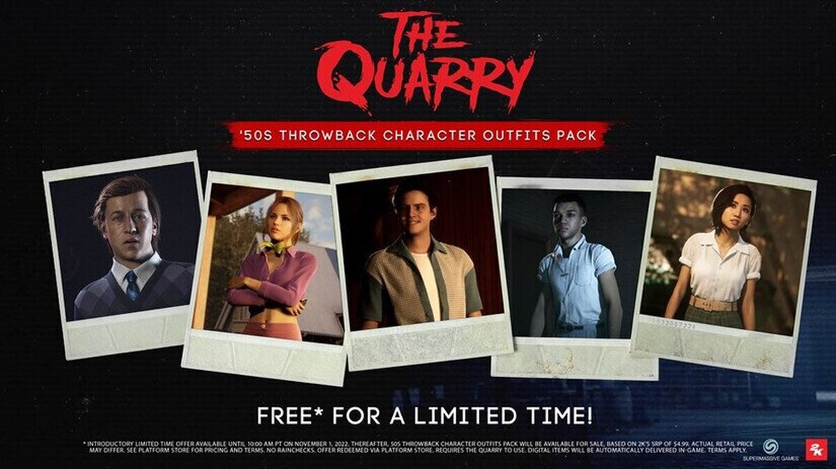 The Quarry anuncia nuevos atuendos de personajes retro de los años 50 para Halloween