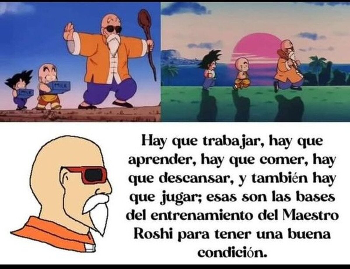 La filosofia del Maestro Roshi es de las lecciones mas bonitas de Dragon Ball.  