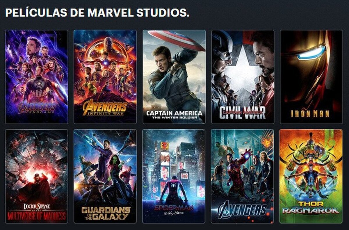 Elige 2 de Marvel Studios el resto jamás podrás volver a verlas.  