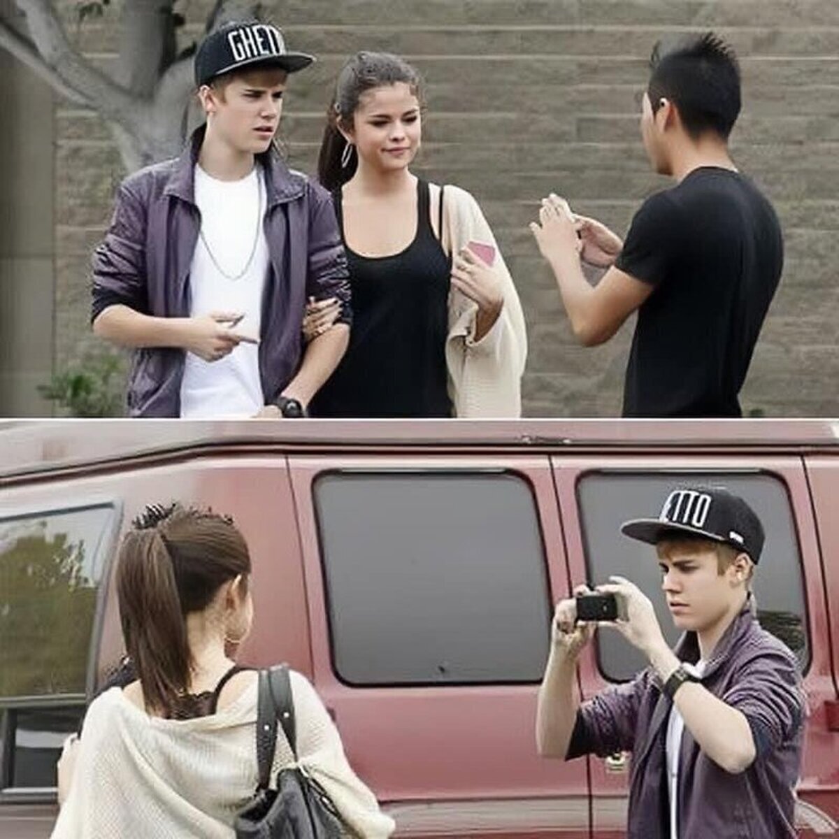 Cómo olvidar cuando un fan le pidió a Justin Bieber que le tomará una foto con Selena Gómez.  