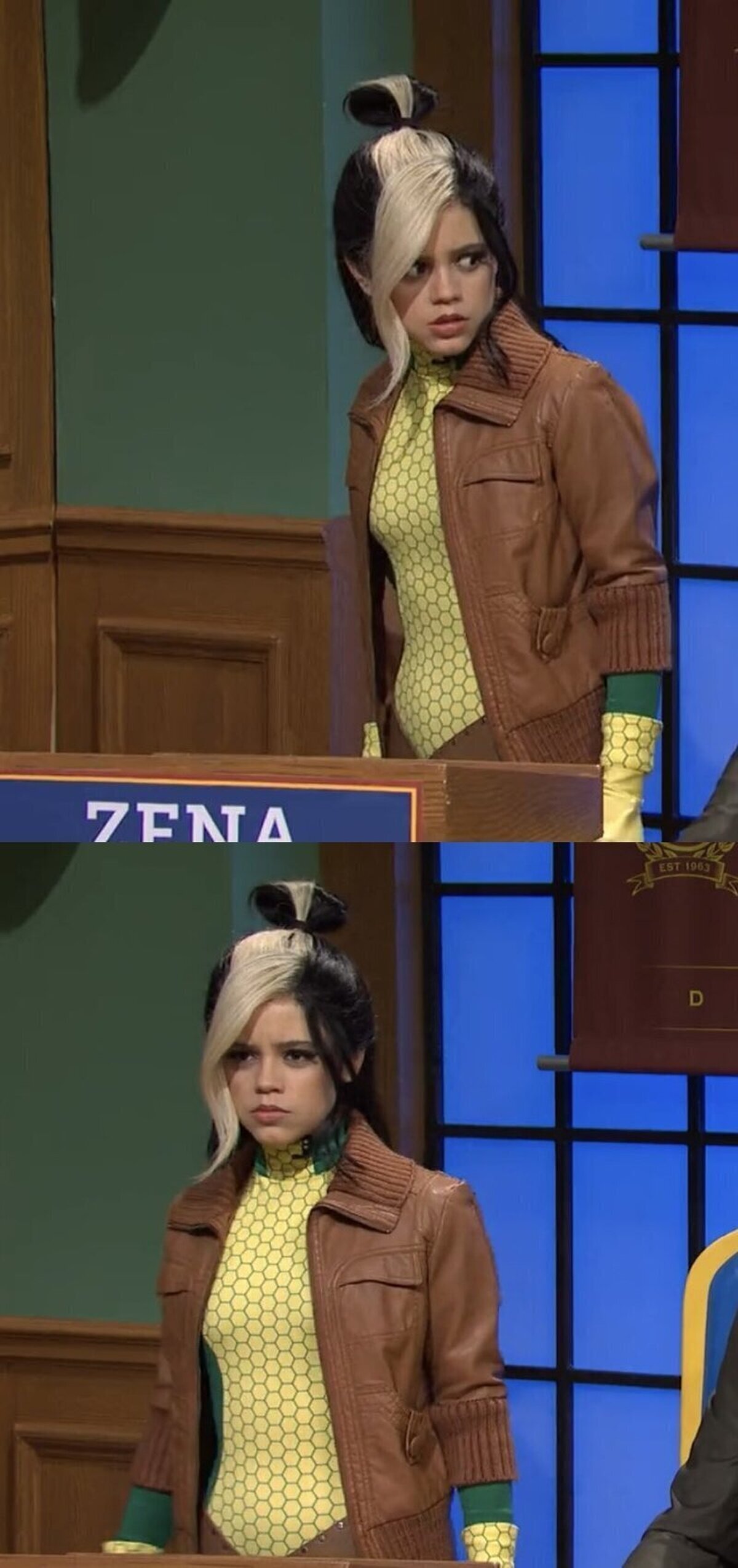 ¡Jenna Ortega disfrazada de Rogue de los X-Men en SNL!  