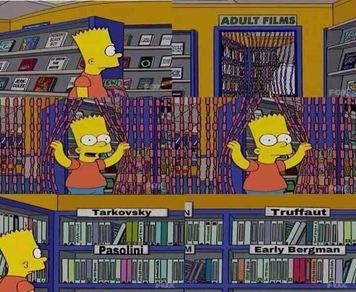 El "cine para adultos" según Los Simpson. Brillante.  