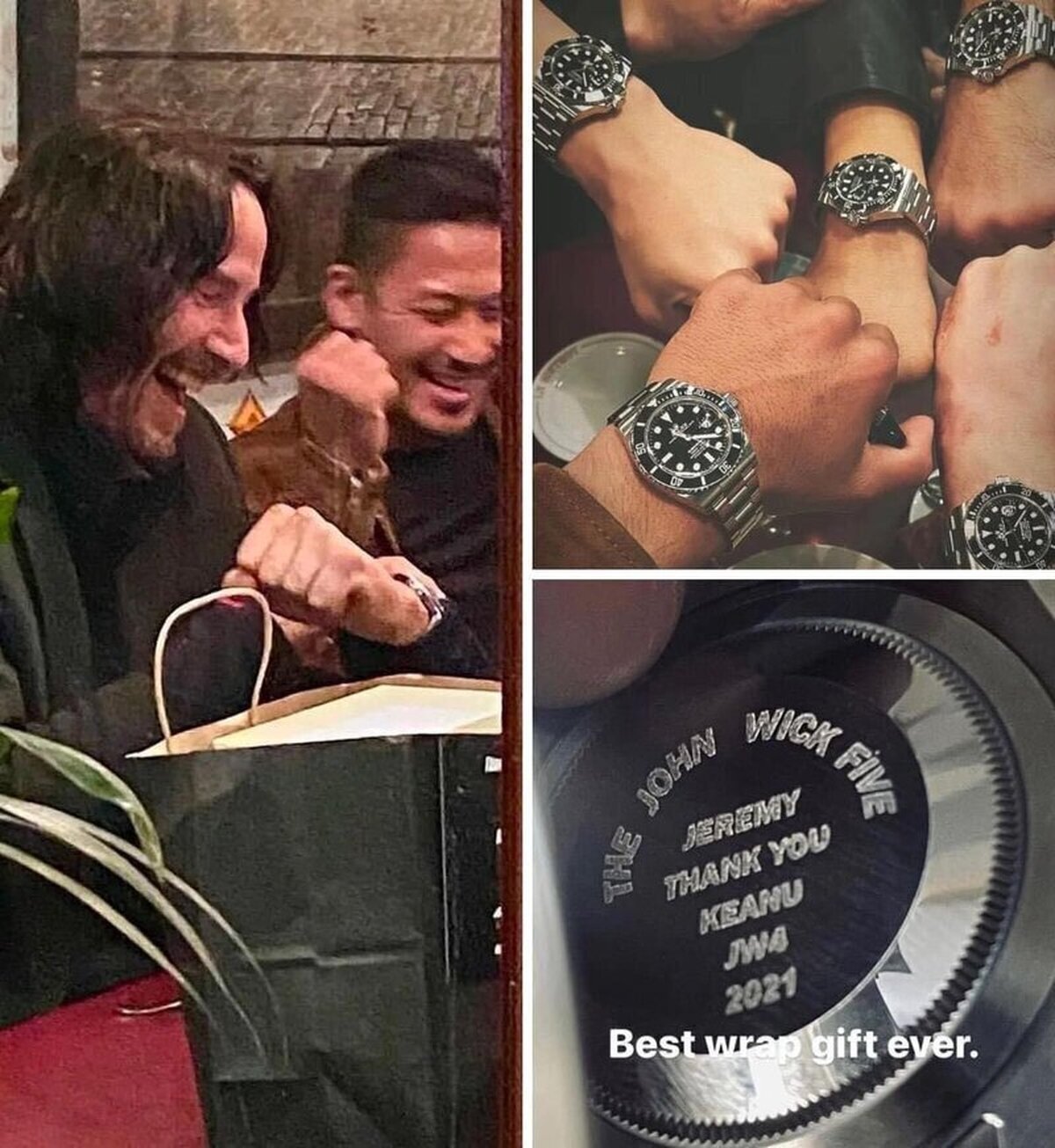 Keanu Reeves regaló un Rolex personalizado a los especialistas de #JohnWick4  