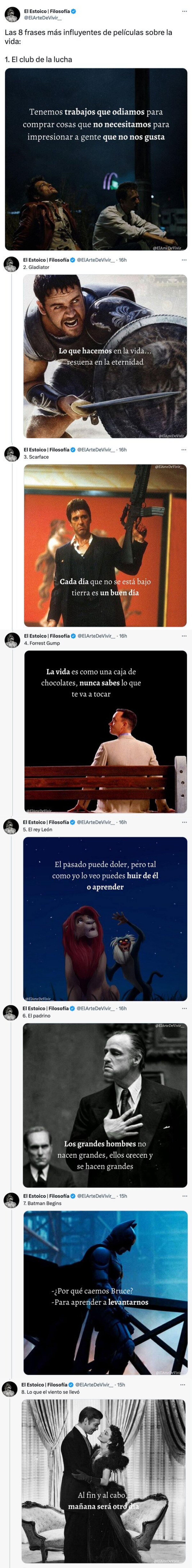 GALERÍA: Las 8 frases más influyentes de películas sobre la vida