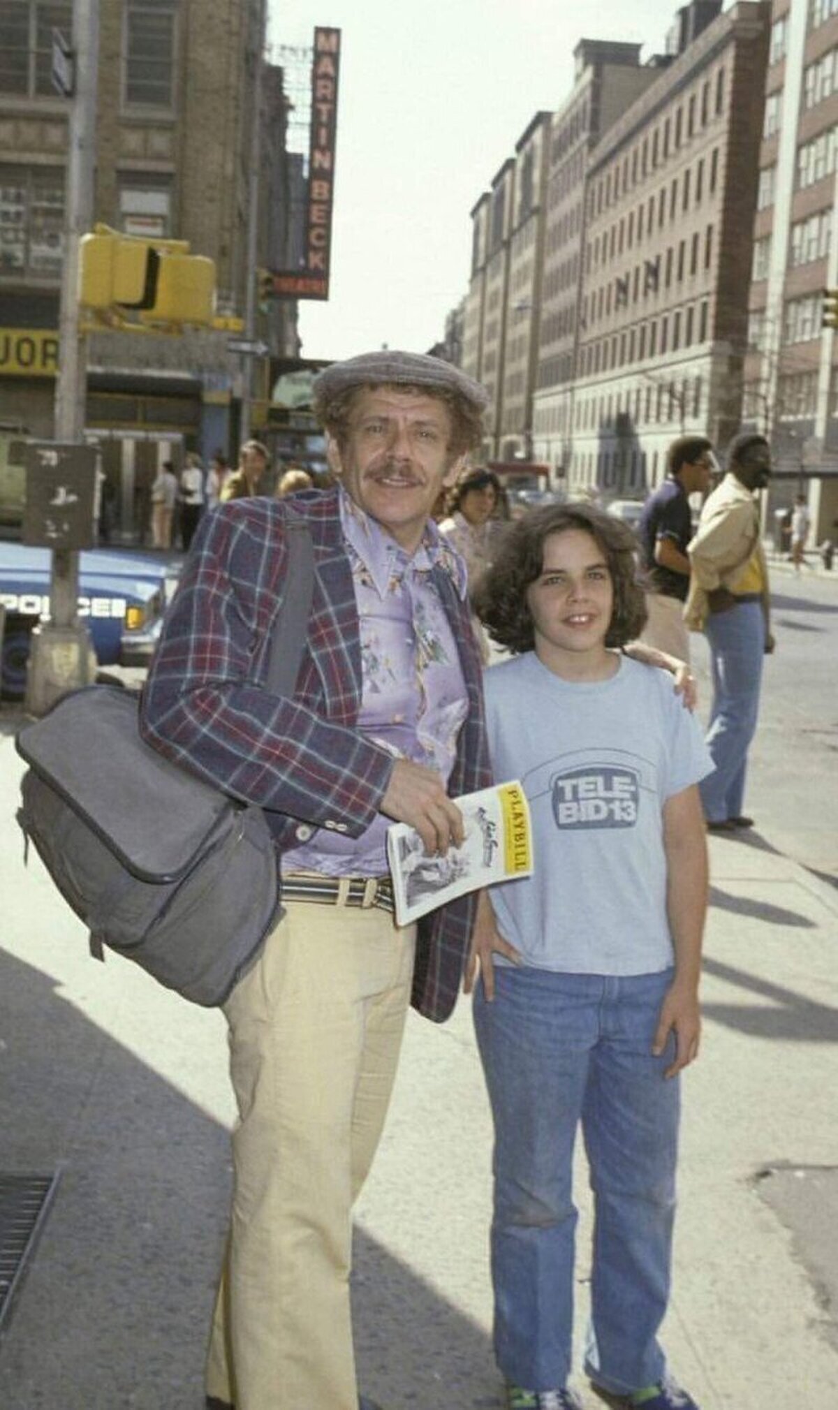 Ben Stiller con su padre Jerry en Nueva York (1978)