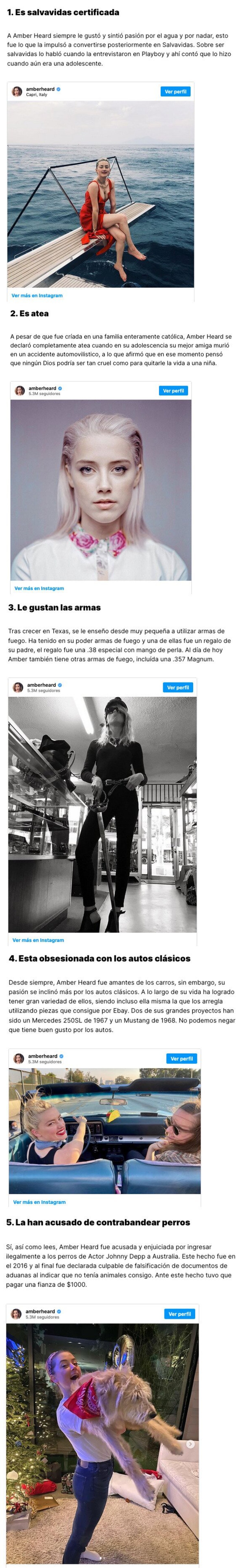 GALERÍA: 5 cosas que muy poca gente sabe sobre Amber Heard