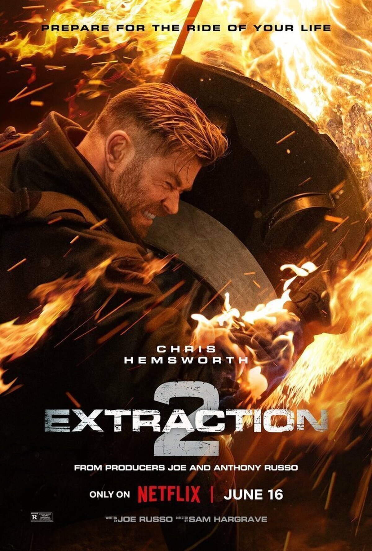 Primer póster oficial de 'Extraction 2'. Estreno en Netflix el 16 de junio.Promete ser de lo mejor de acción de los últimos años, habrá un plano secuencia brutal muy largo