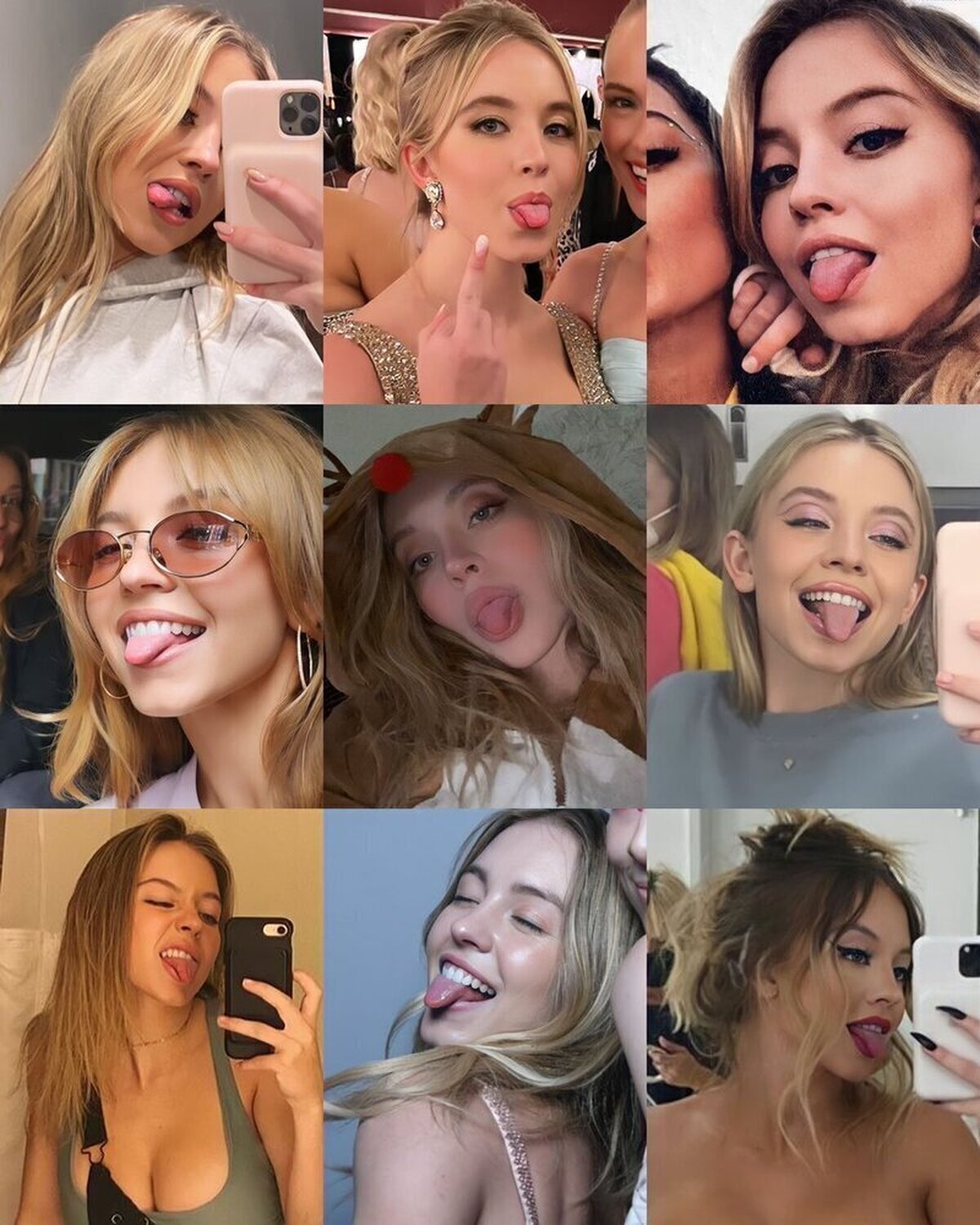  Sydney Sweeney y su lengua