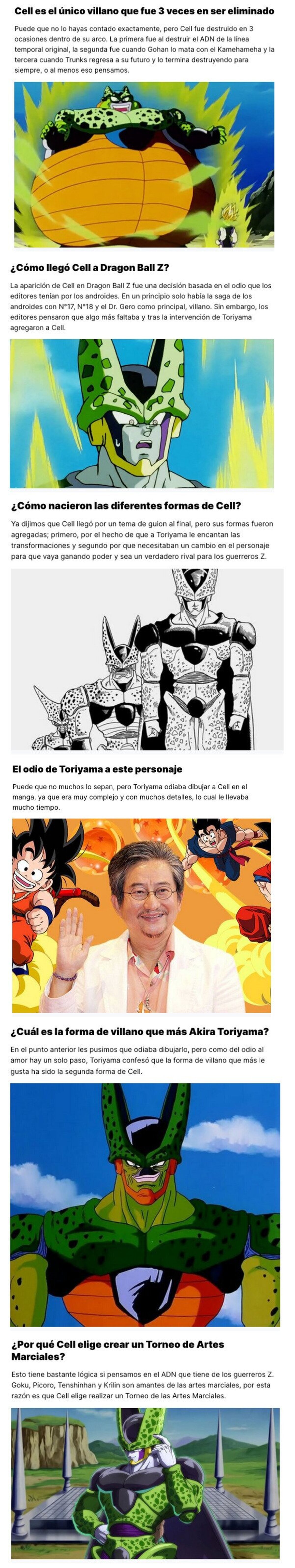GALERÍA: Curiosidades que no sabías de Cell de Dragon Ball