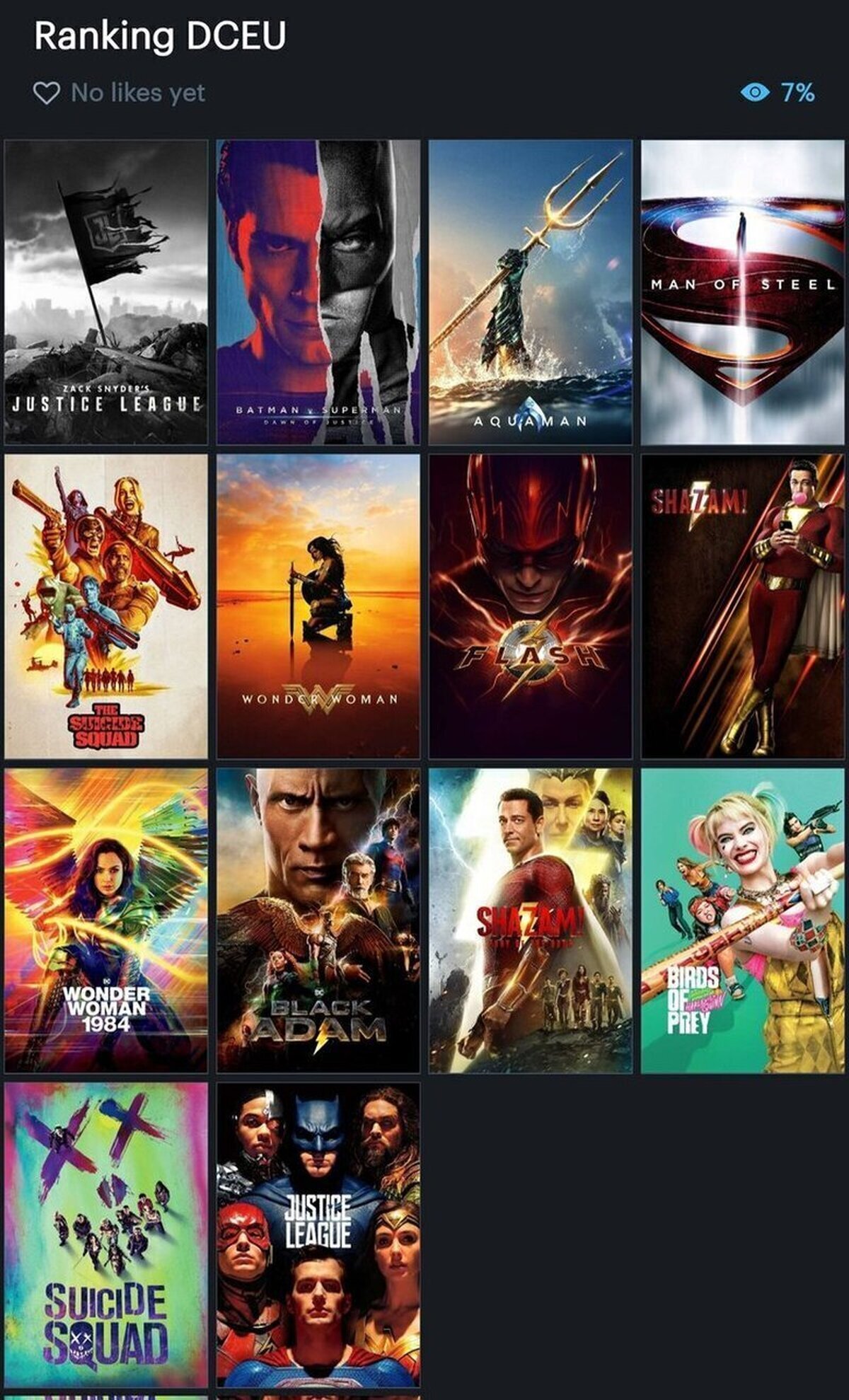 Pues así quedaría mi ranking del DCEU tras el estreno de The Flash  