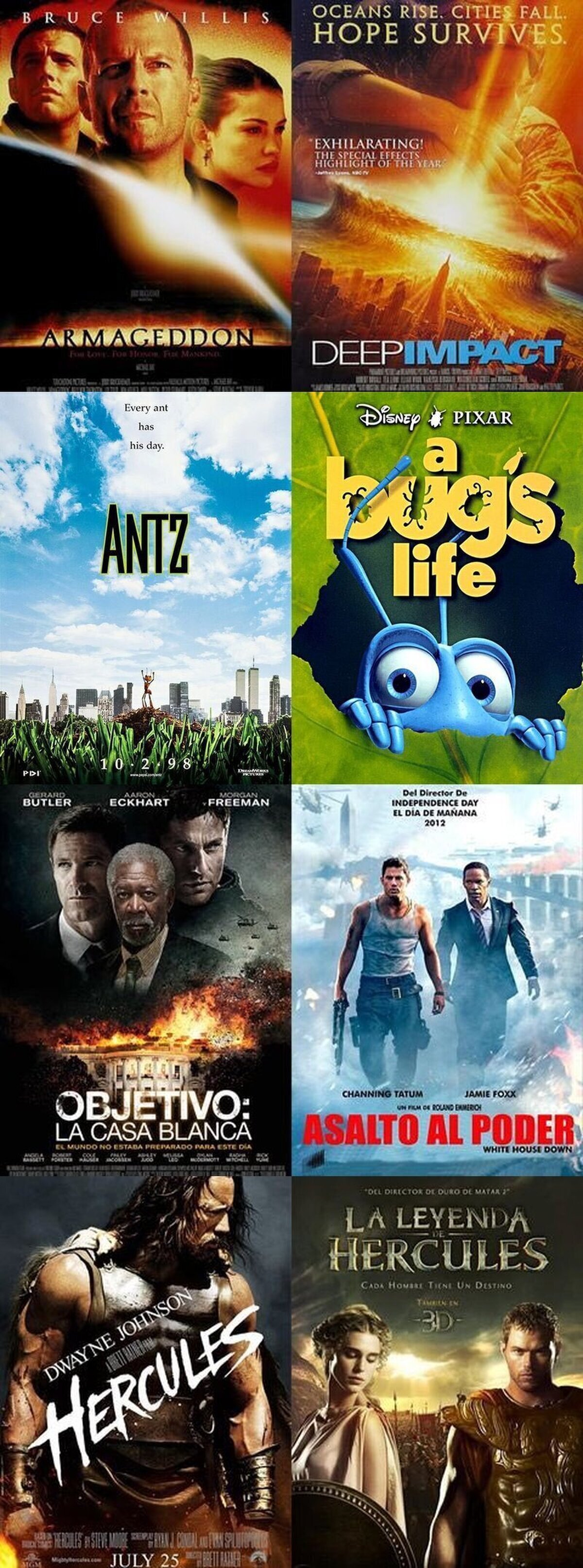 Películas con propuestas similares estrenadas con meses de diferencia.  