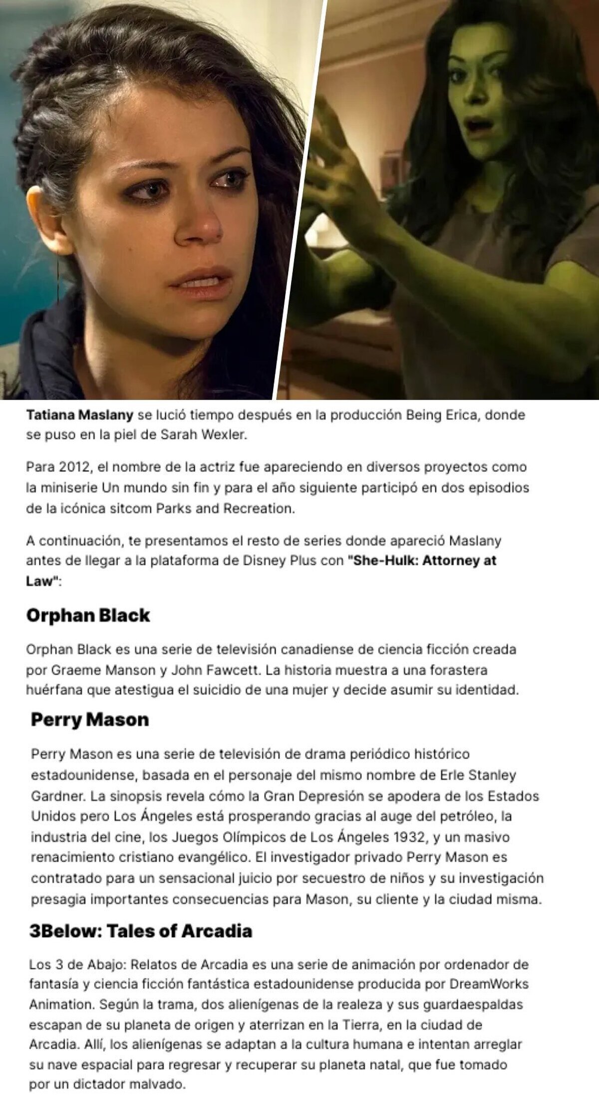 GALERÍA: She-Hulk: ¿Qué otras series hizo Tatiana Maslany antes de llegar al mundo de Marvel?