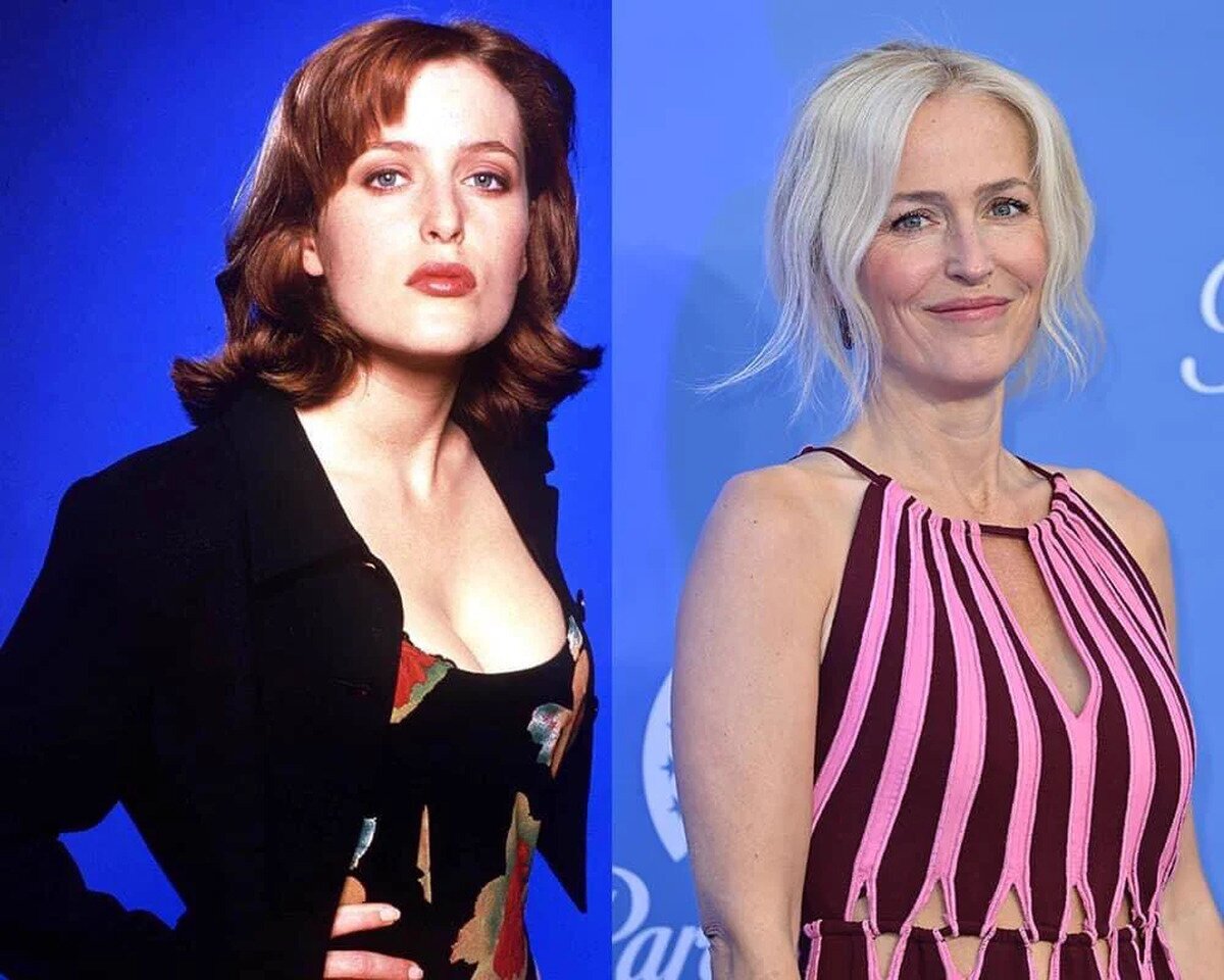 Gillian Anderson antes y después.