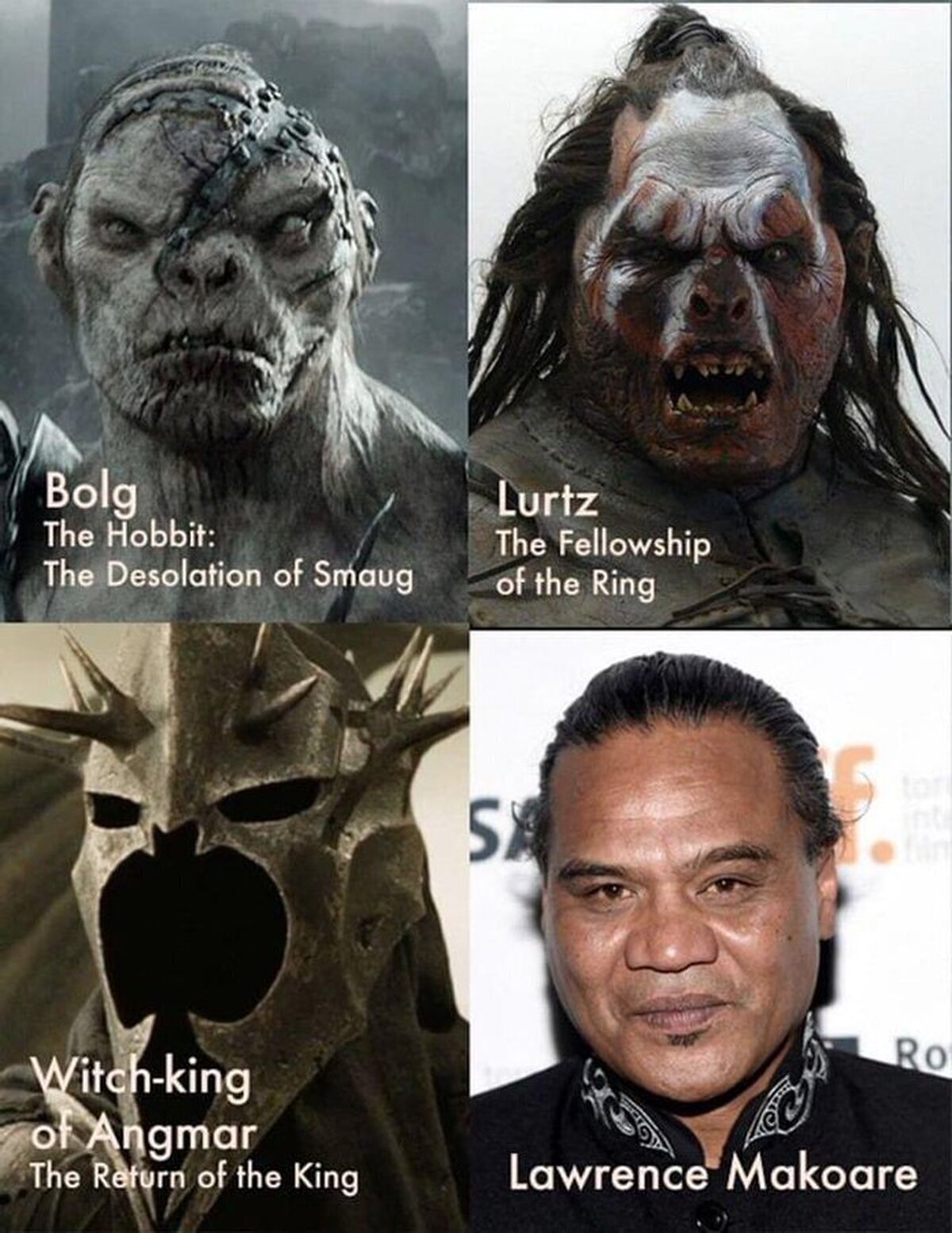 El actor Lawrence Makoare ha estado presente en toda la saga de “el señor de los anillos” y “el hobbit”