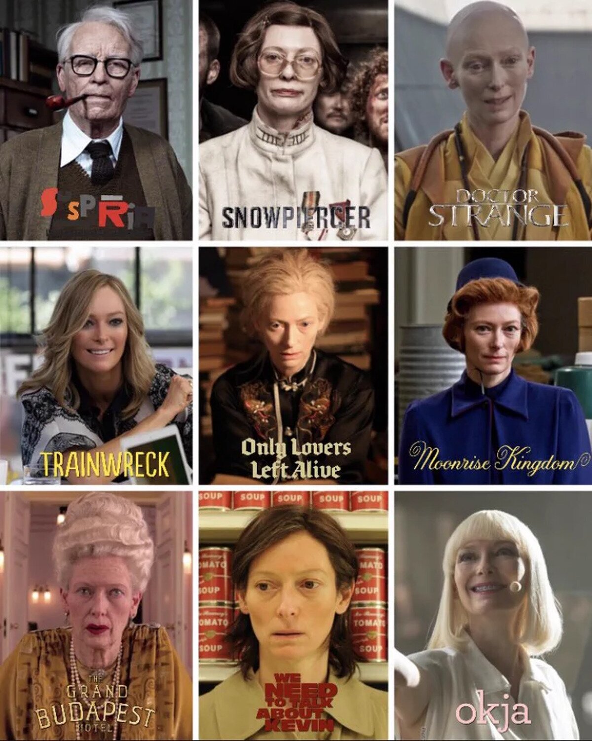 Las transformaciones más impresionantes de Tilda Swinton