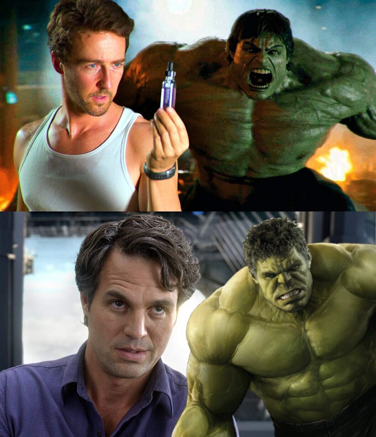¿El Hulk de Edward Norton o el de Mark RuffaIo?