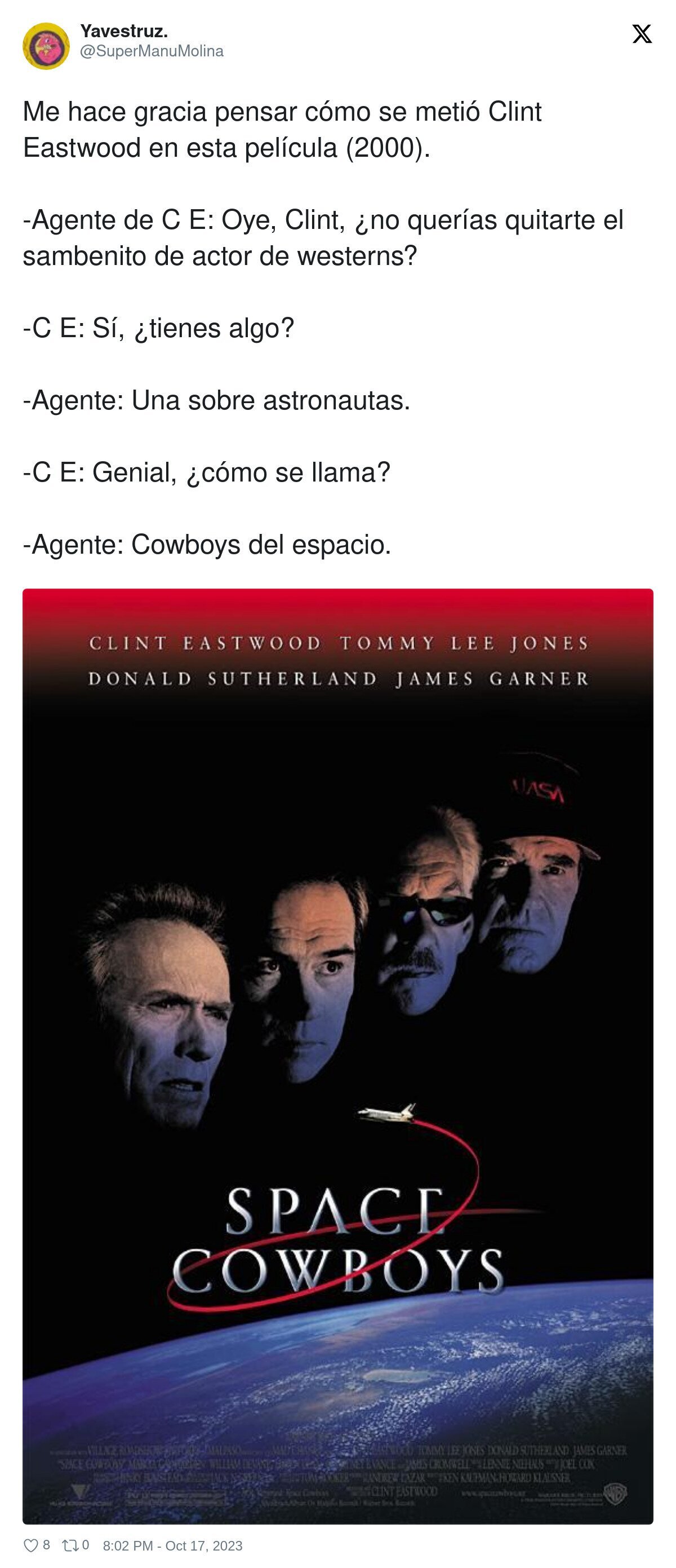 Me hace gracia pensar cómo se metió Clint Eastwood en esta película