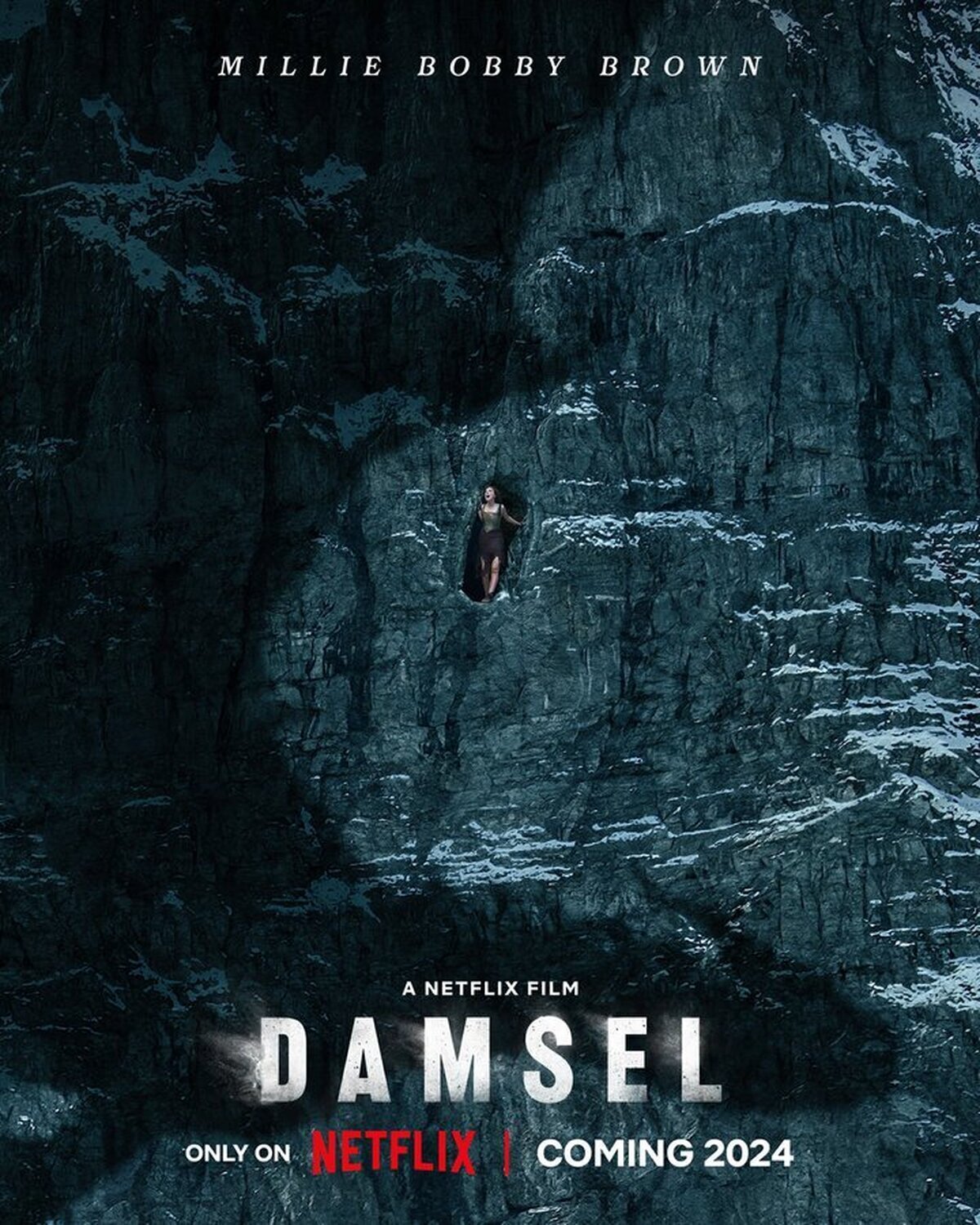 Primer póster de 'DAMSEL', protagonizada por Millie Bobby Brown
