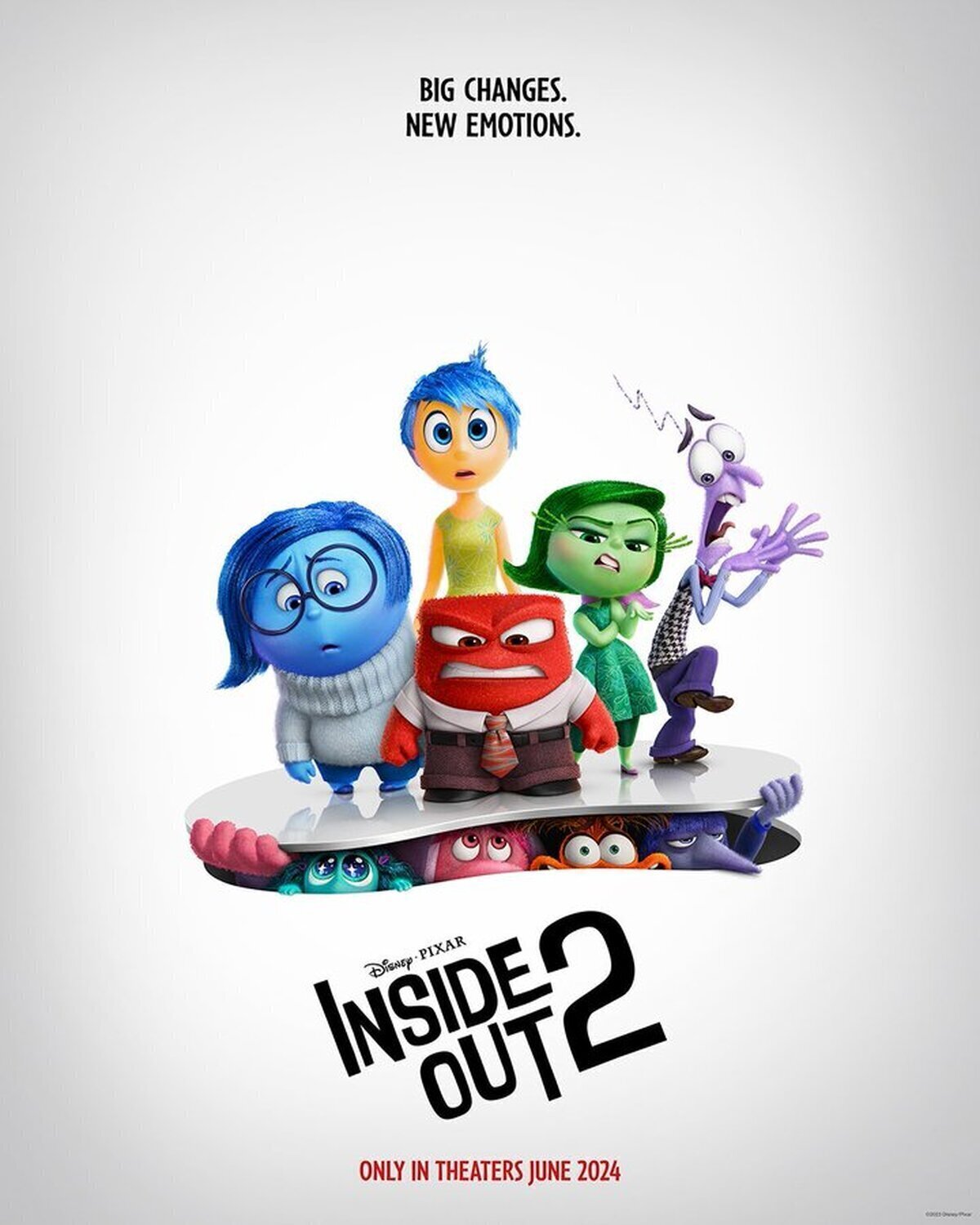 Han lanzado el poster de Inside Out 2 y ya aparecen las nuevas emociones de la peli, envidia, aburrimiento, vergüenza y ansiedad
