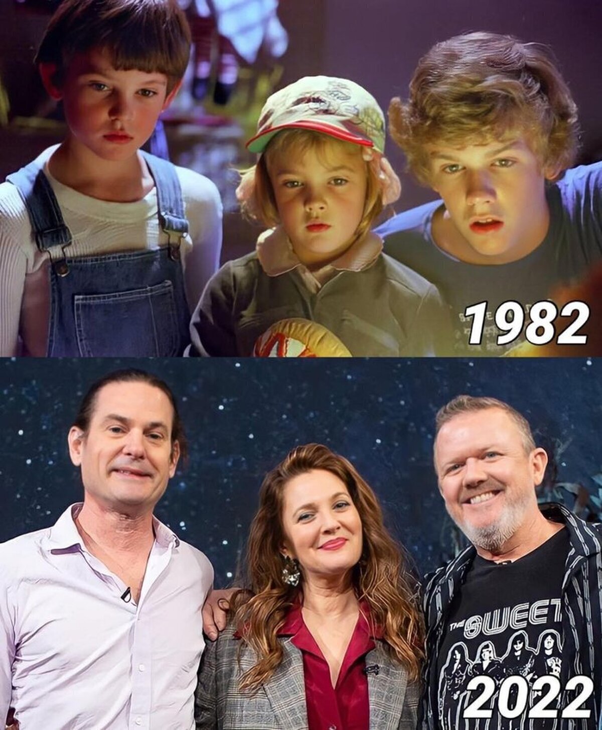 Drew Barrymore, Henry Thomas y Robert MacNaughton 40 años después de E.T.