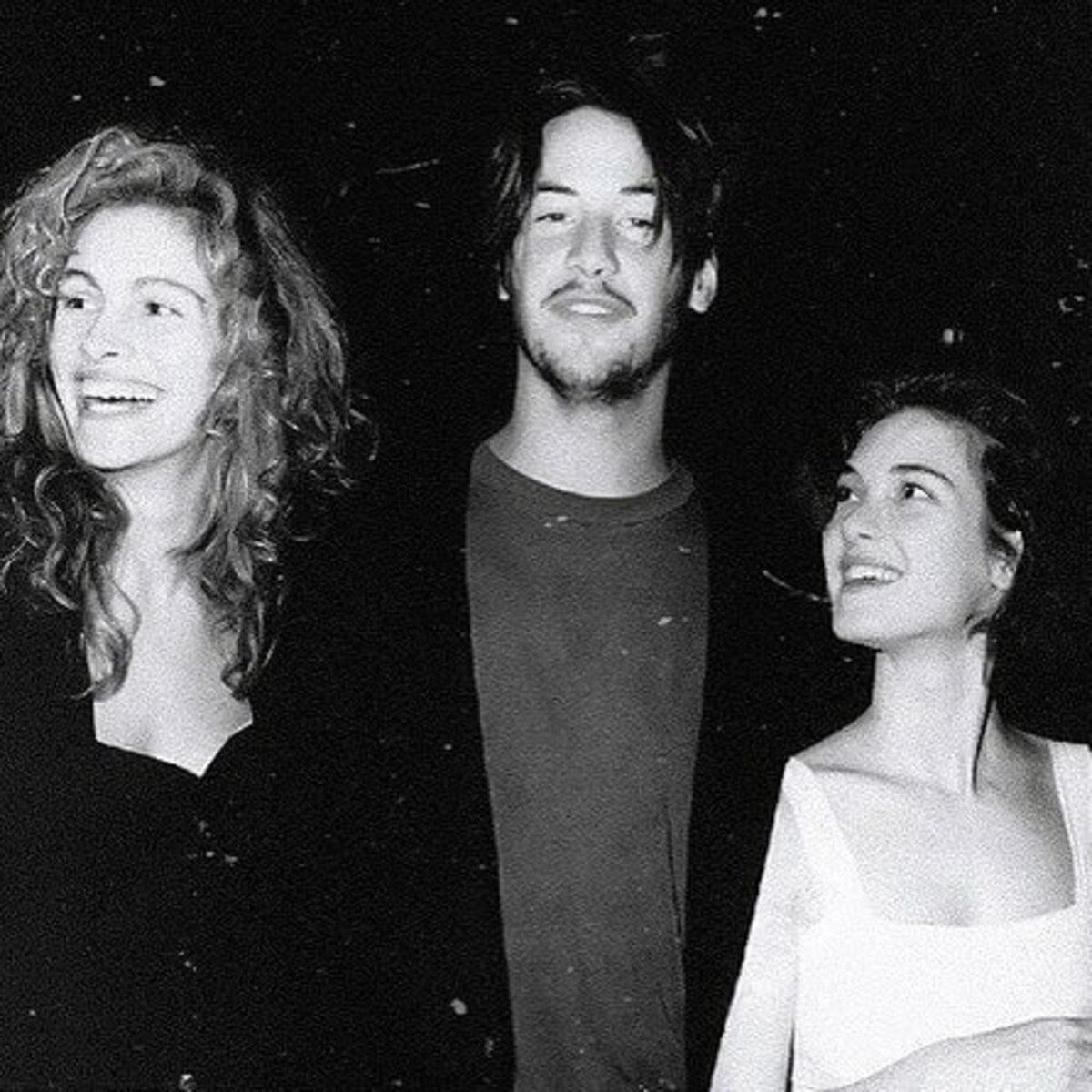 Julia Roberts, Keanu Reeves y Winona Ryder a principios de los 90