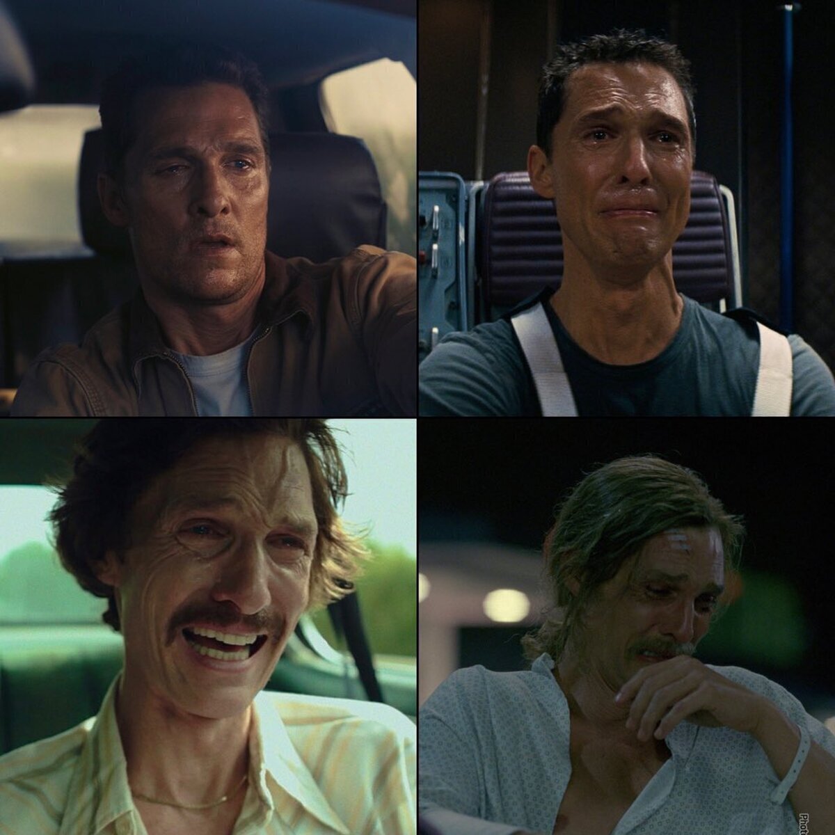Matthew McConaughey llorando.