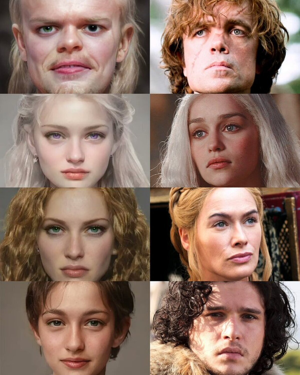 Los personajes de Game of Thrones según las descripciones de los libros 