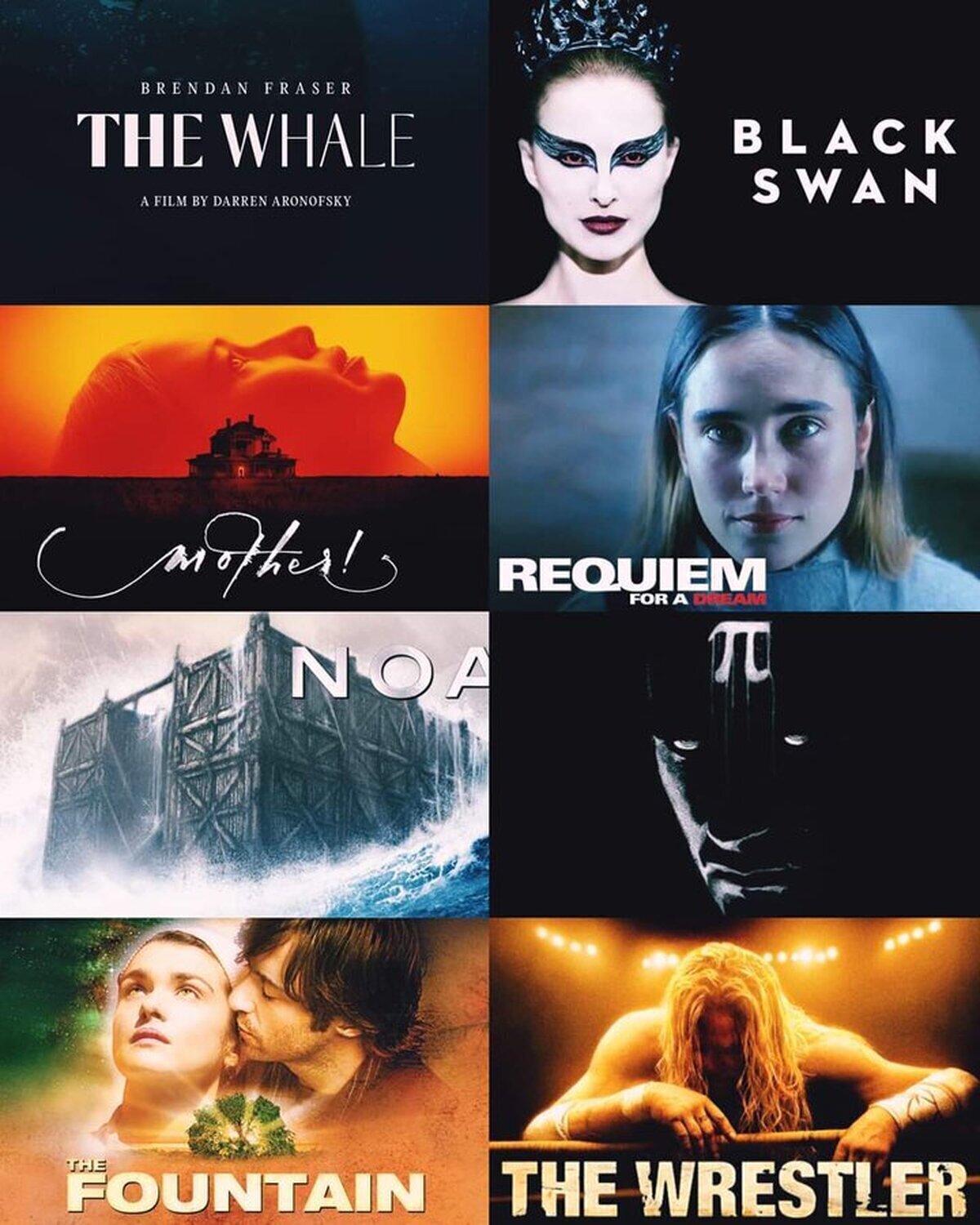 Uno de mis cineastas preferidos. Darren Aronofsky. ¿Cuál es tú película favorita del director?.
