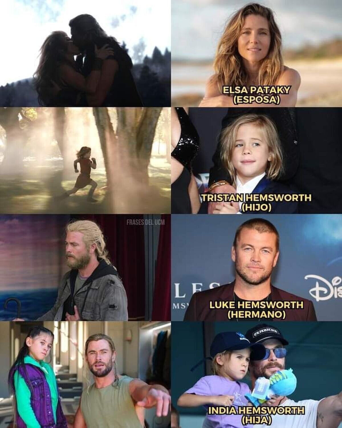Los familiares de Chris Hemsworth en THOR: LOVE AND THUNDER.