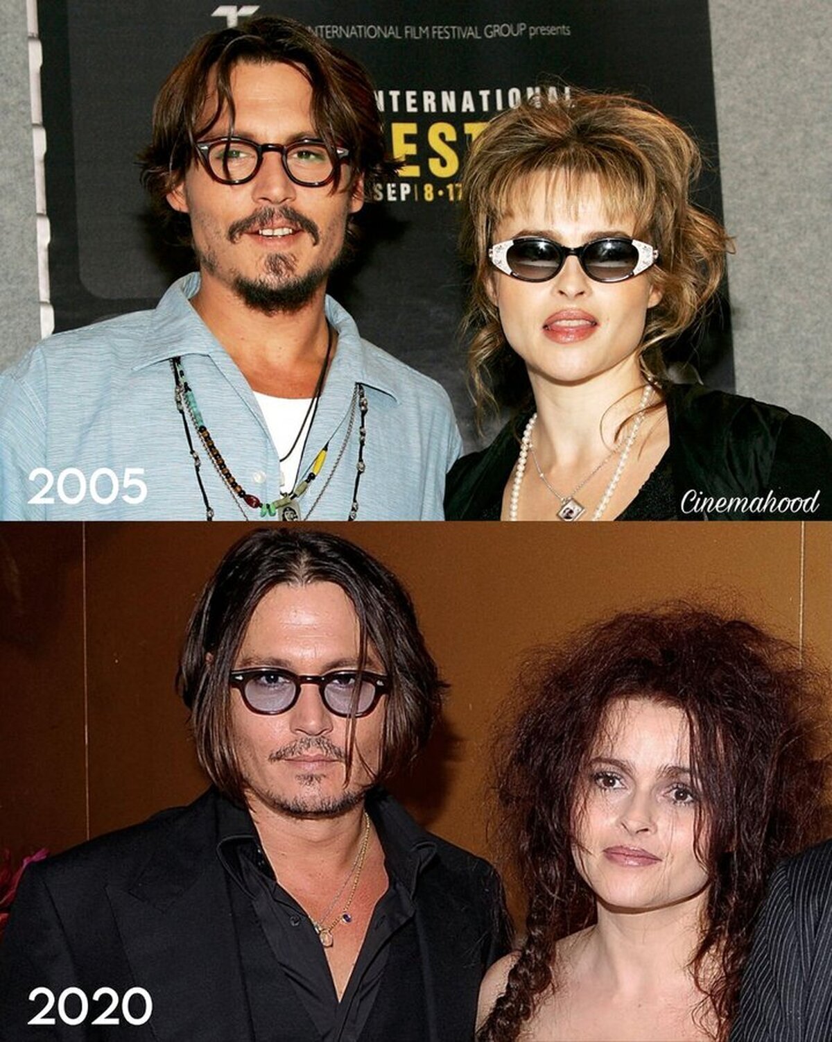 Johnny Depp y Helena Bonham Carter, a lo largo de los años