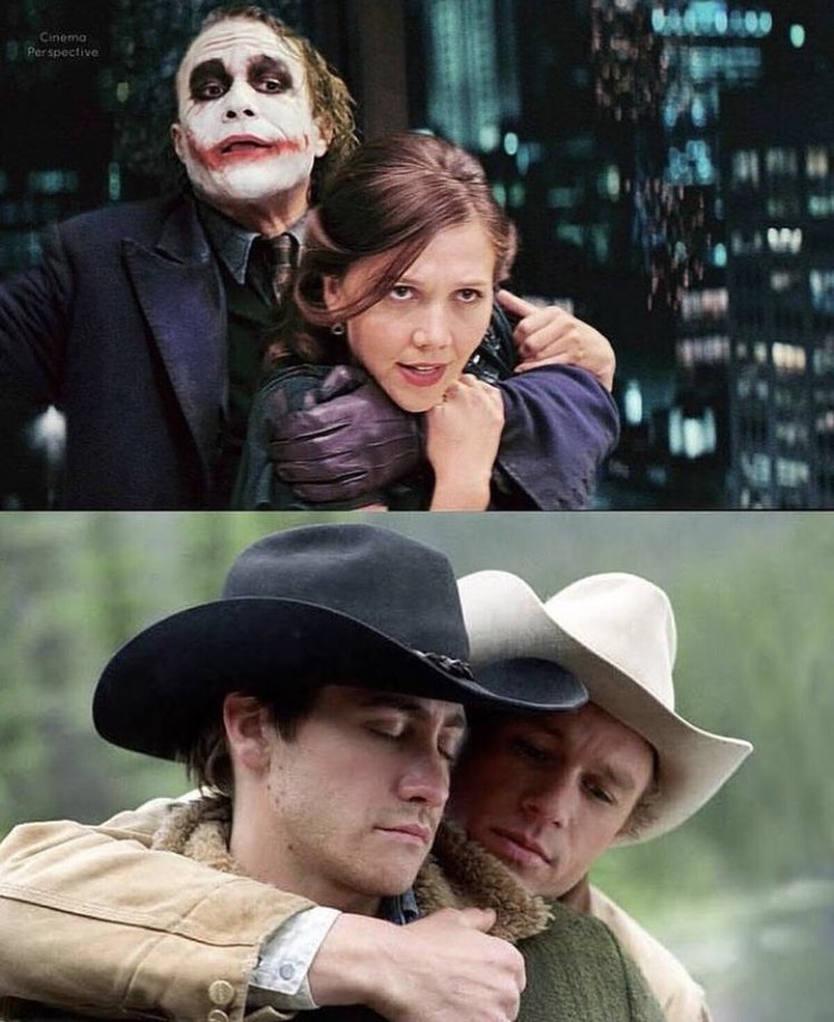 Quédate con alguien que te abrace como Heath Ledger a los hermanos Gyllenhaal.