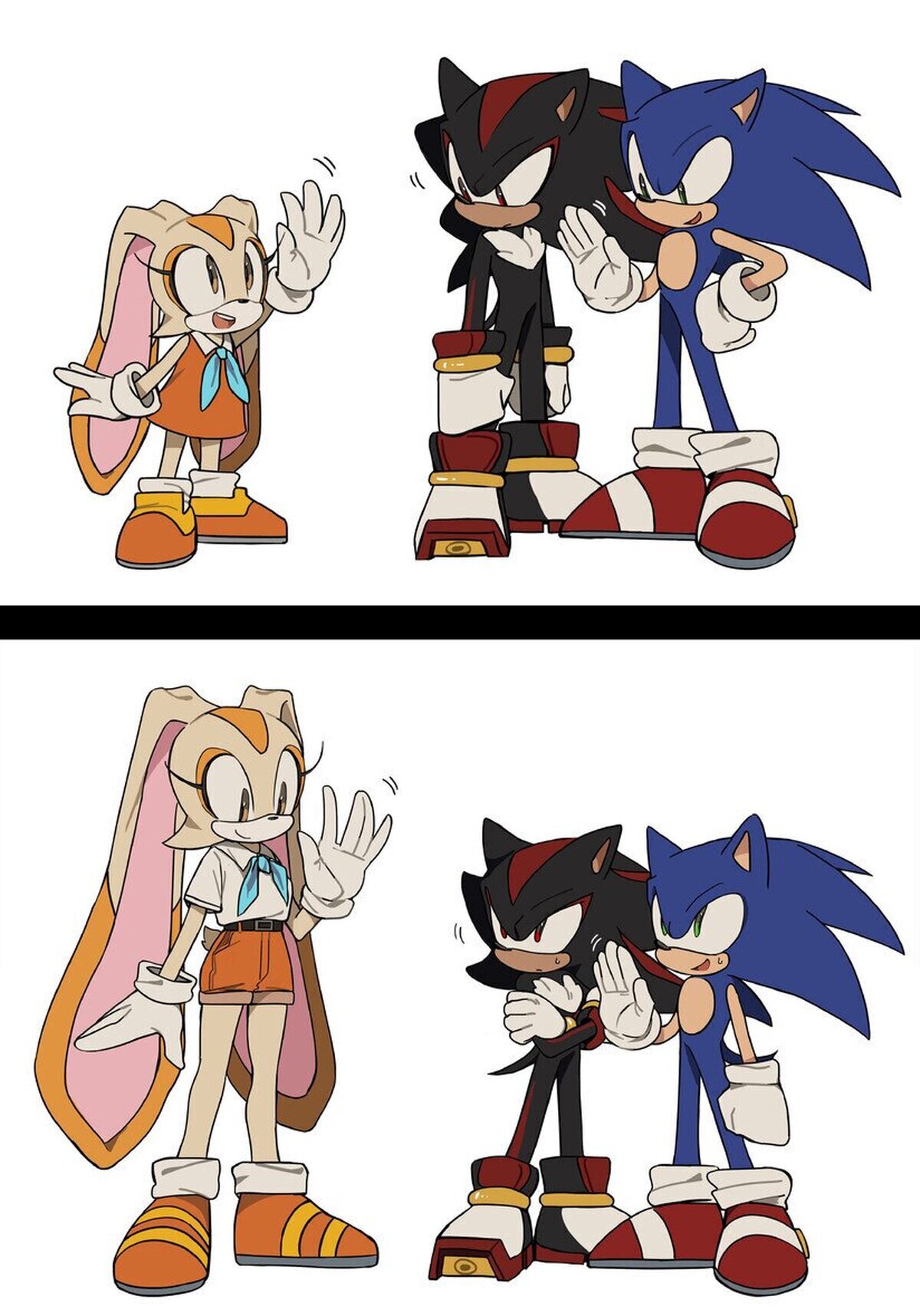 Shadow y sonic se sienten enanos 
