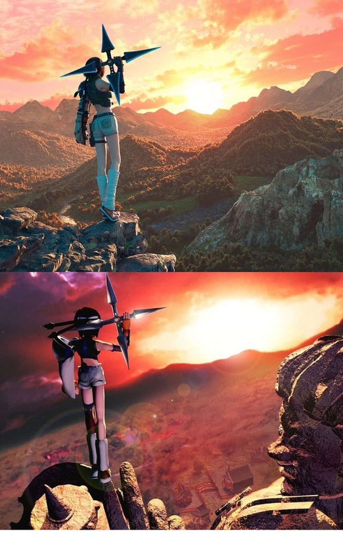Square Enix ha recreado la escena promocional de Yuffie en FFVII