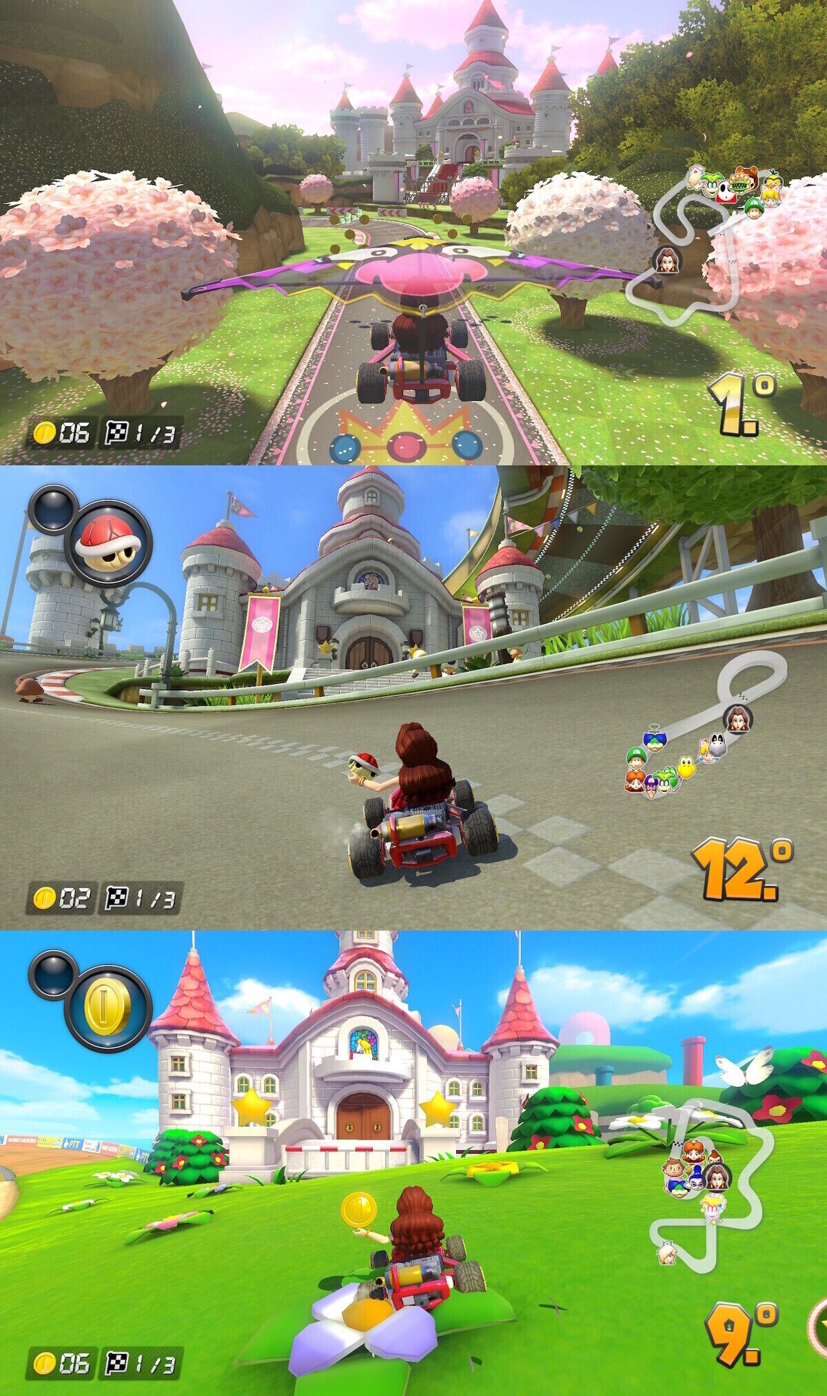Me acabo! de dar cuentan que hay 3 modelos diferentes del Castillo de Peach en #MK8D Por lolo_aburto