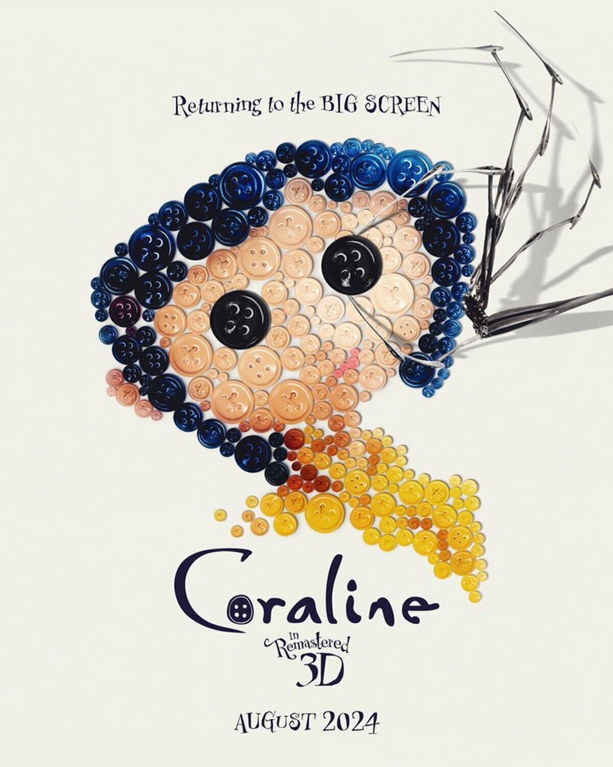 Pero qué preciosidad el póster de CORALINE para su reestreno ppor su 15 aniversario en cines ❤️