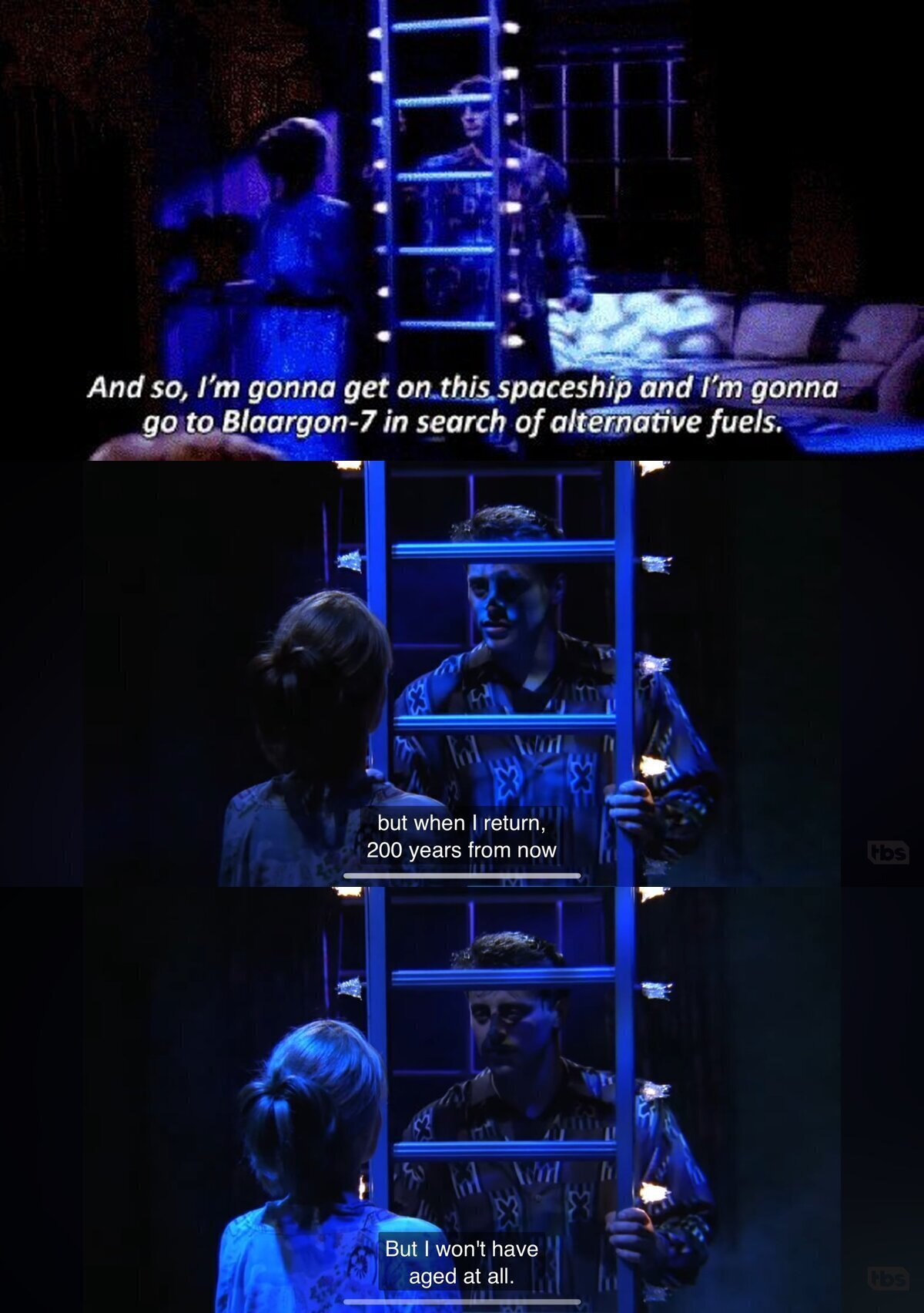 Acabo de descubrir que la película Interstellar está basada en la obra de teatro de Joey en Friends