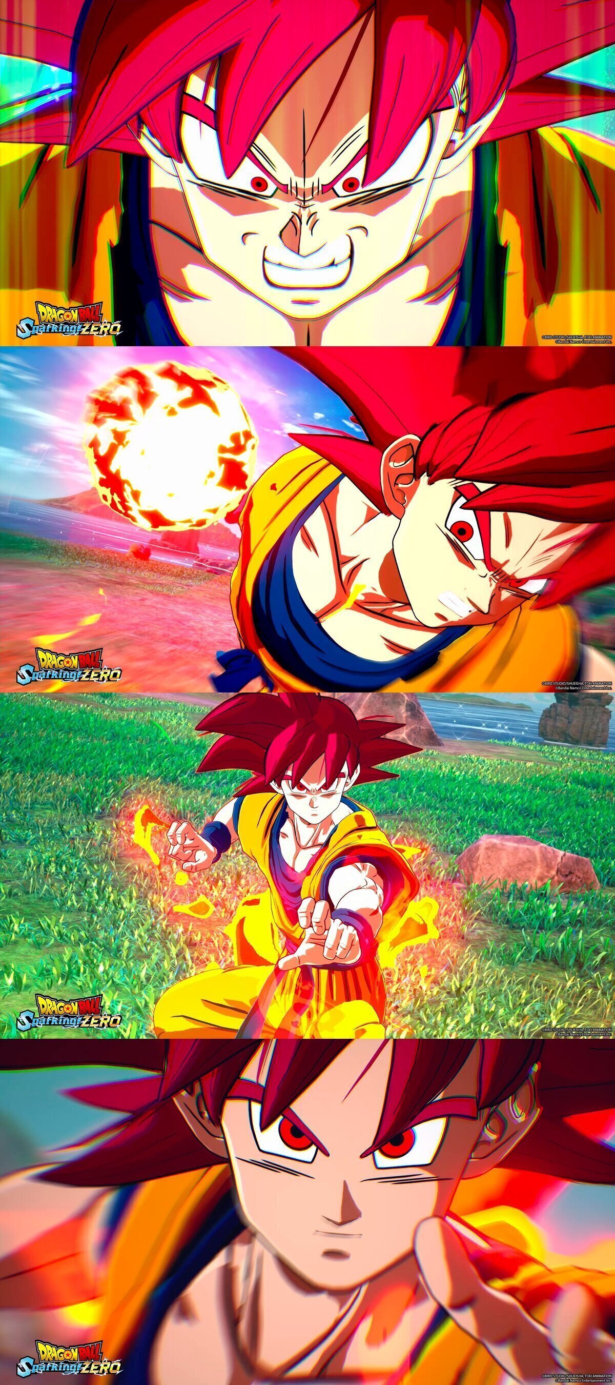 Nuevas imágenes oficiales de Goku Super Saiyan God en Dragon Ball Sparking Zero