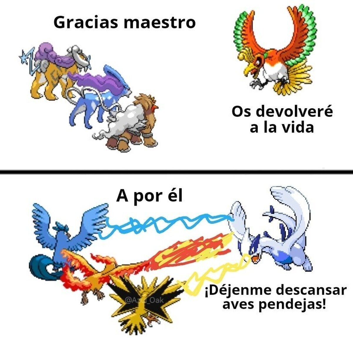 Diferencias de los dos primeros tríos legendarios