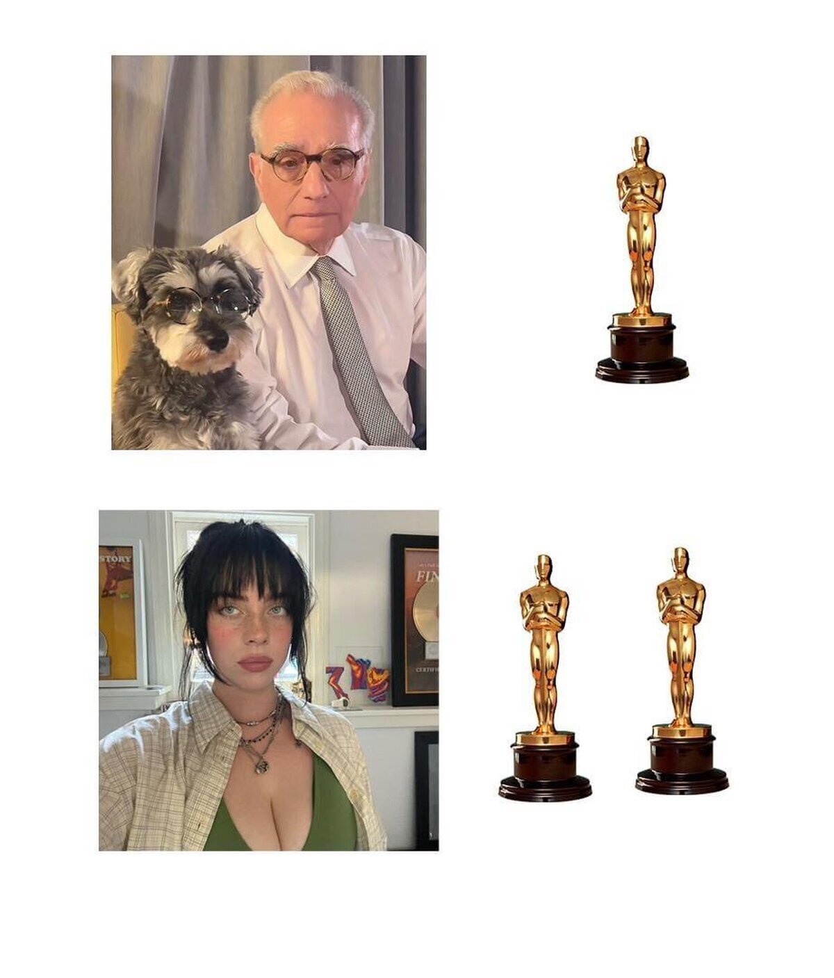 Billie Eilish ahora tiene más premios Oscar que Martin Scorsese.