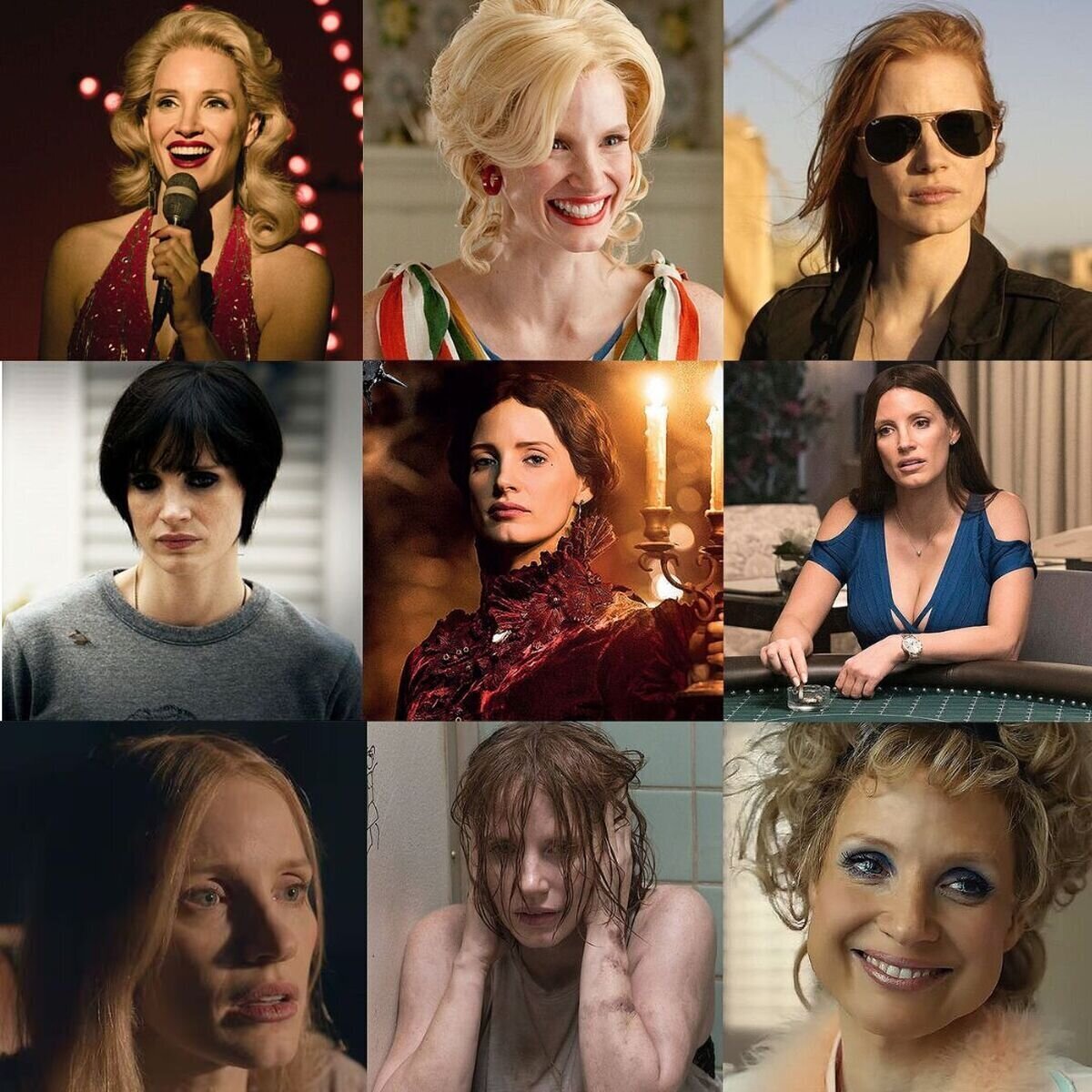 Las múltiples caras de Jessica Chastain